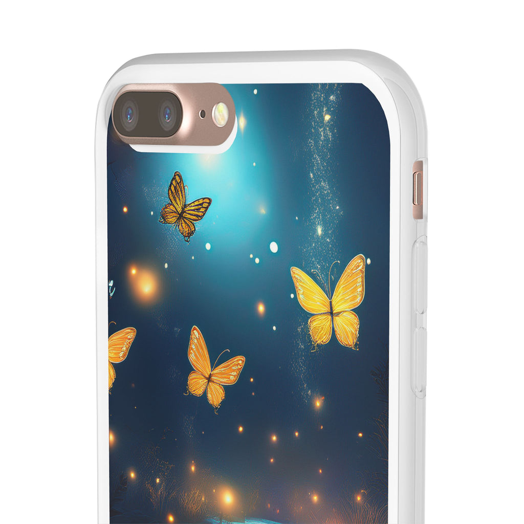 Butterfly Night Sky Phone Case – Glowing Firefly Fantasy for iPhone