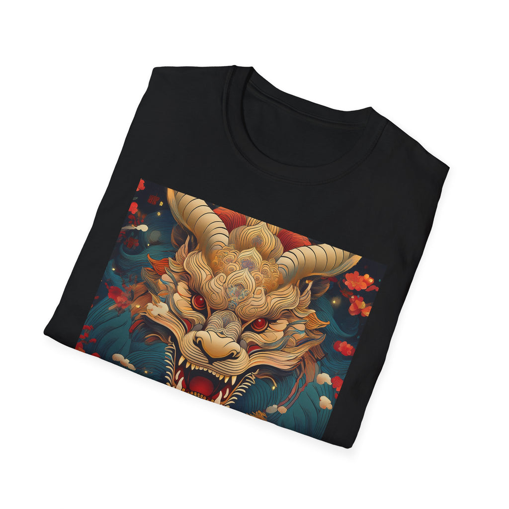 Dragon Mask T-Shirt — Asian Mythic Dragon Art Tee