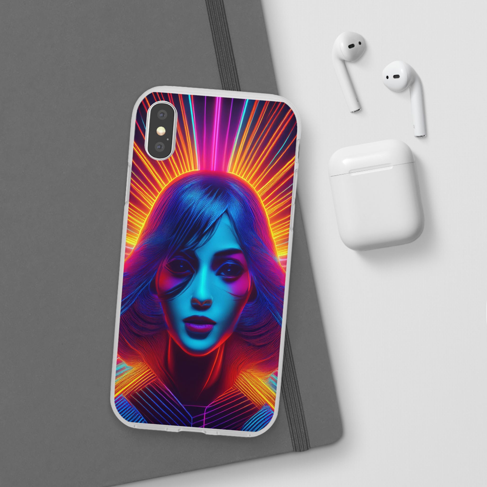 Phone Case — Neon Retro Portrait Mandala