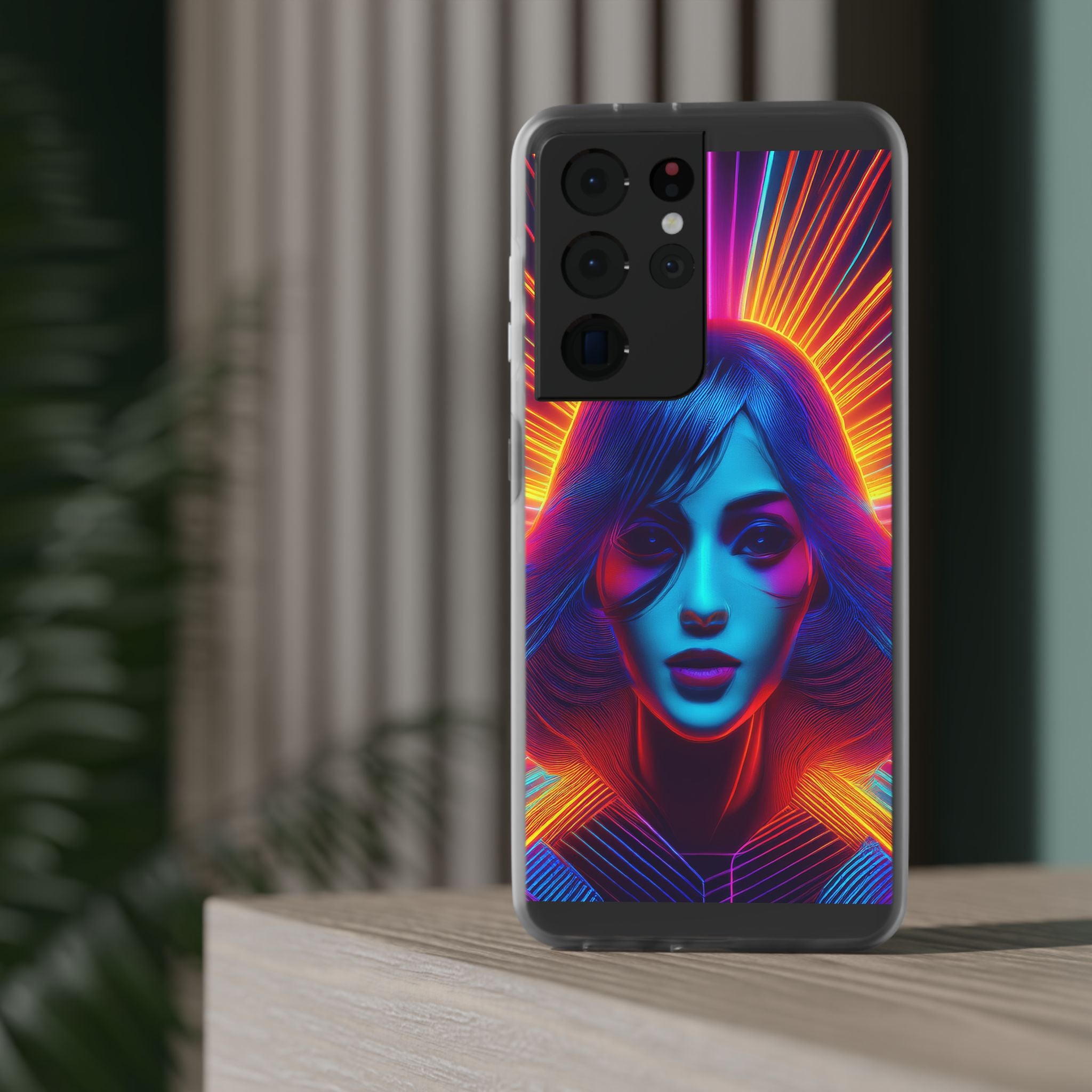 Phone Case — Neon Retro Portrait Mandala