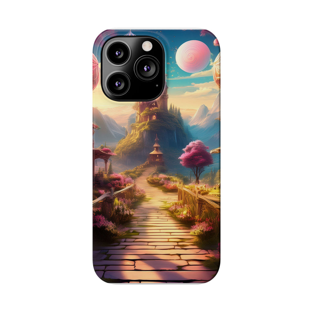 Slim Phone Case — Fantasy Castle Path Scenic iPhone Case