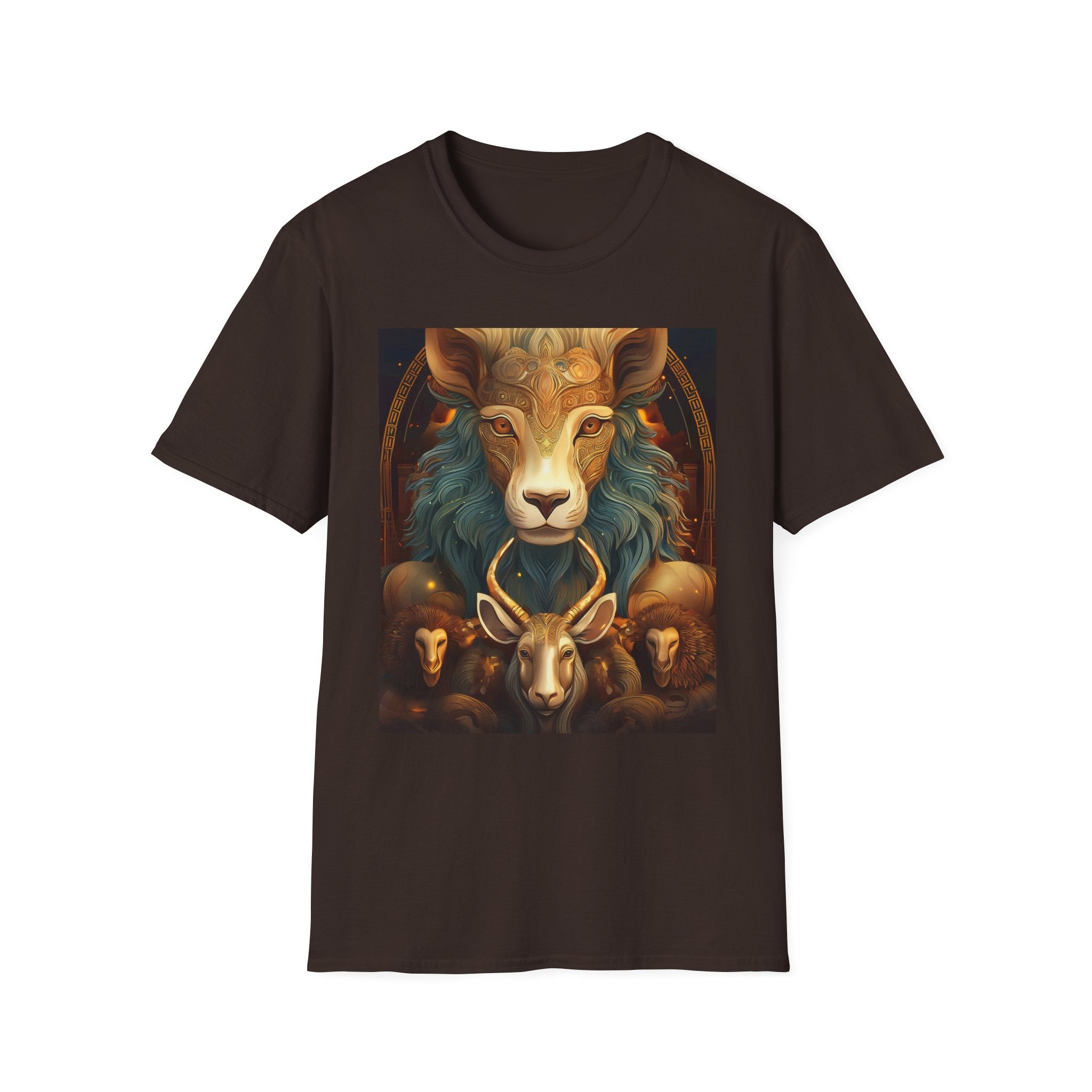 Mystic Ram & Herd Art T-Shirt — Zodiac Capricorn Goat Graphic Tee