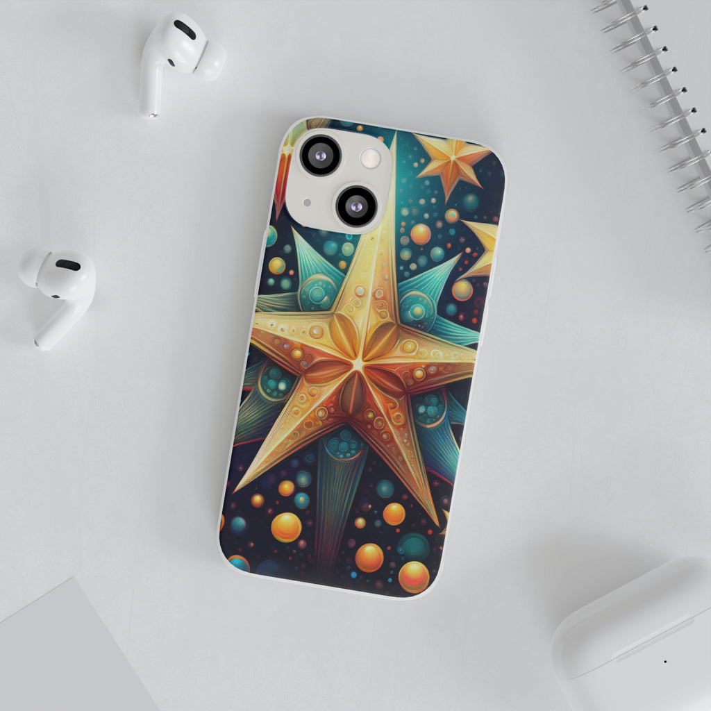 Starburst Galaxy Phone Case — Colorful Cosmic Star Design Flexible Case