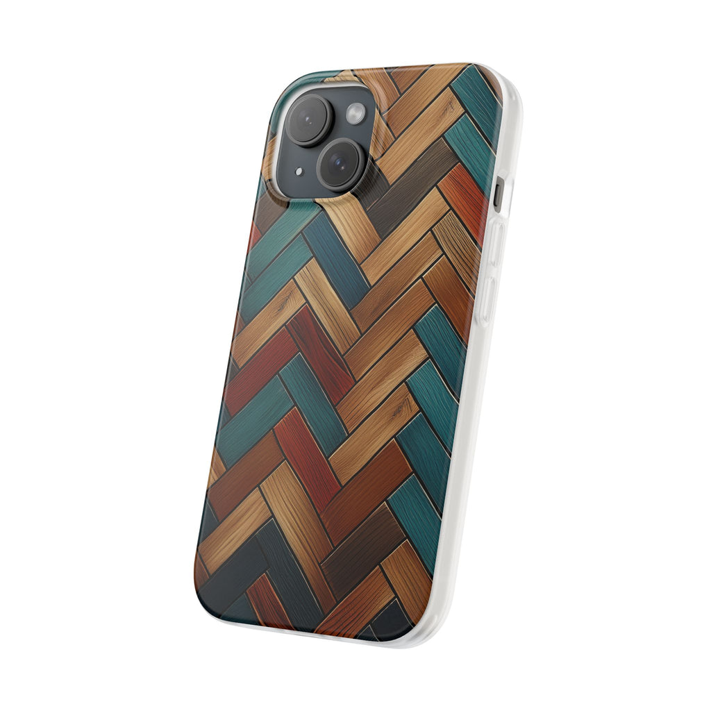Herringbone Wood Pattern Flexi Phone Case