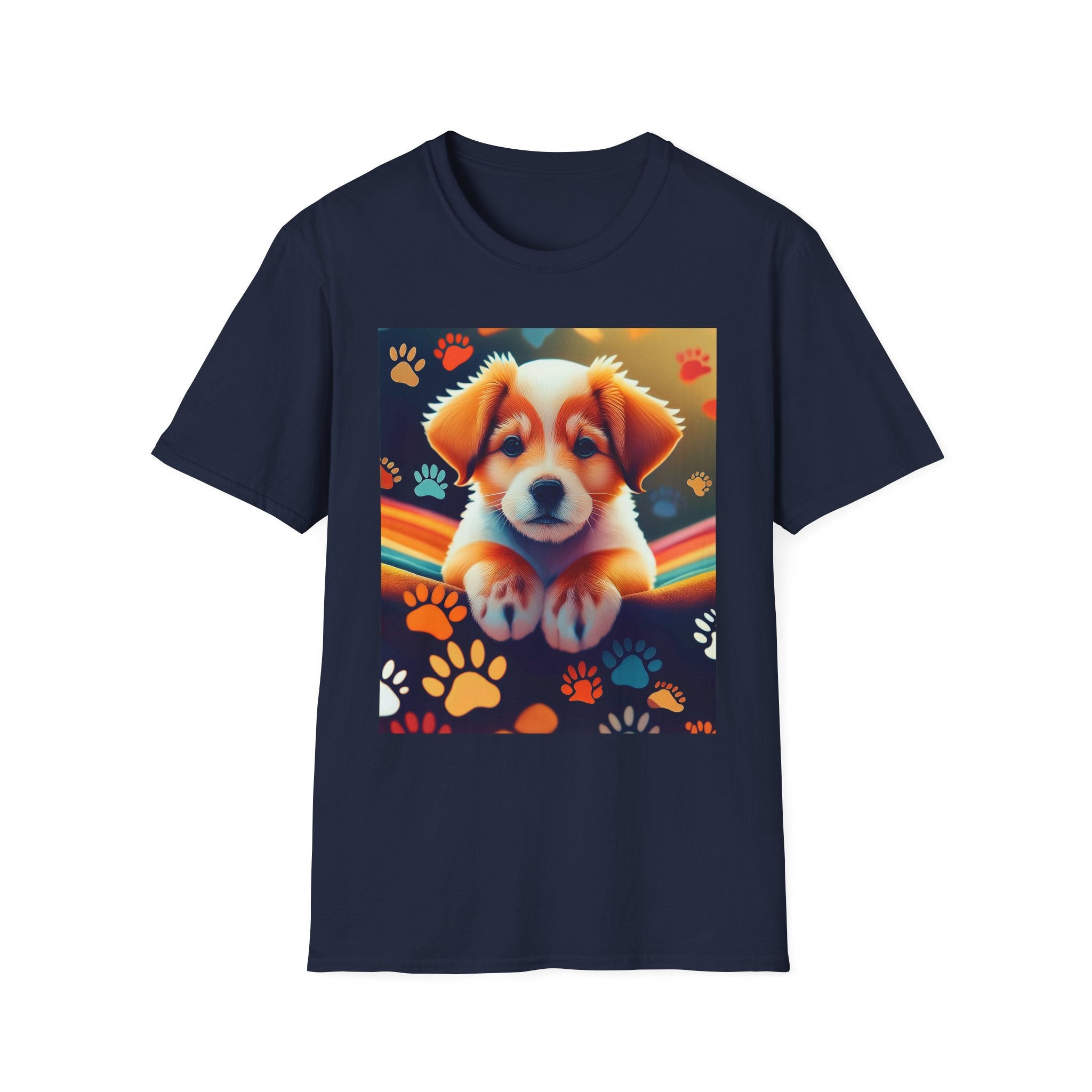 Puppy Paw Rainbow T-Shirt — Cute Puppy Graphic Tee