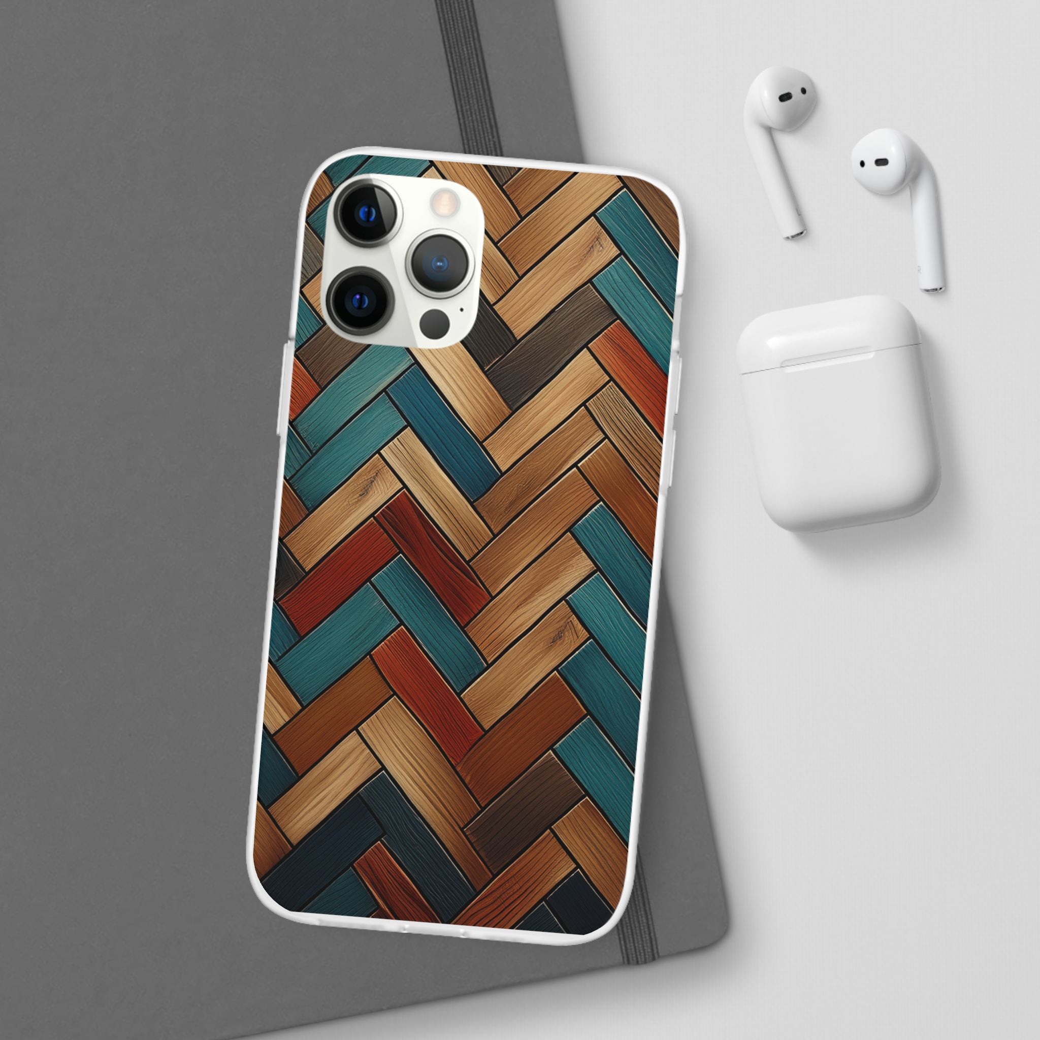 Herringbone Wood Pattern Flexi Phone Case