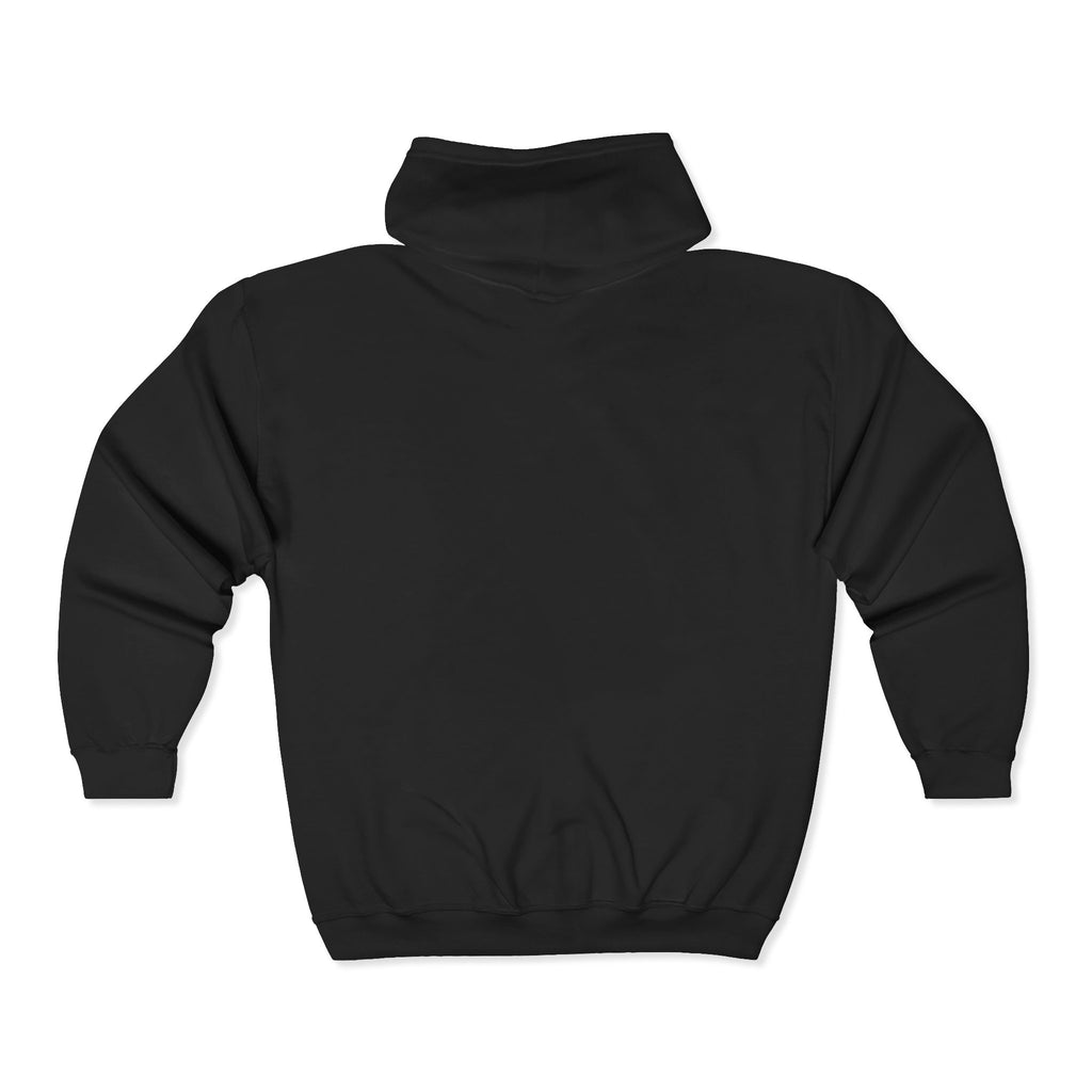 Swirl Prism Zip Hoodie — Vibrant Abstract Spiral Full-Zip Sweatshirt
