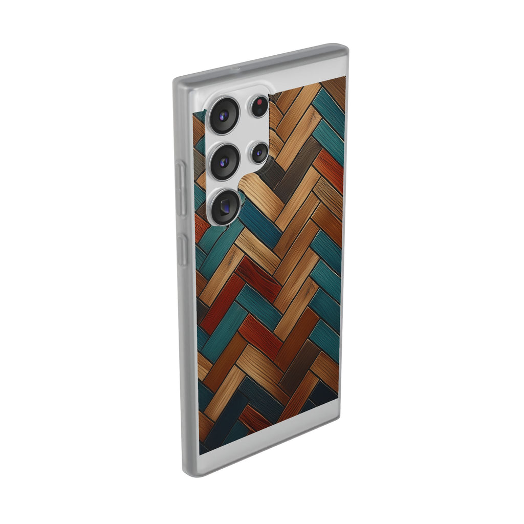 Herringbone Wood Pattern Flexi Phone Case