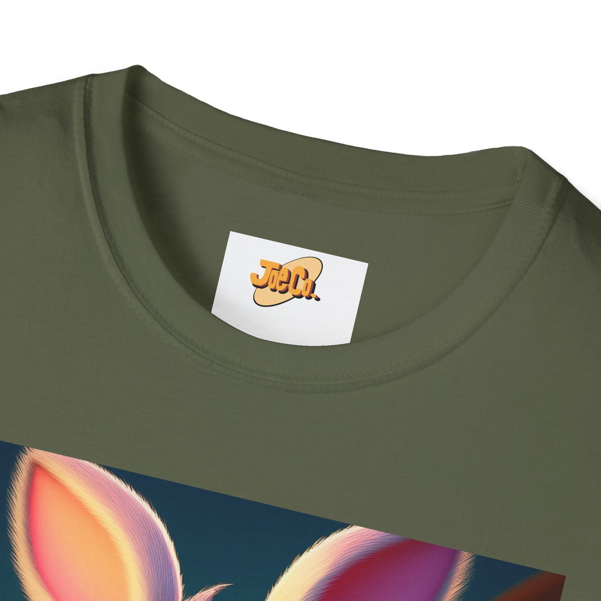 Easter Bunny Kids T-Shirt — Cute Cartoon Rabbit with Colorful Eggs