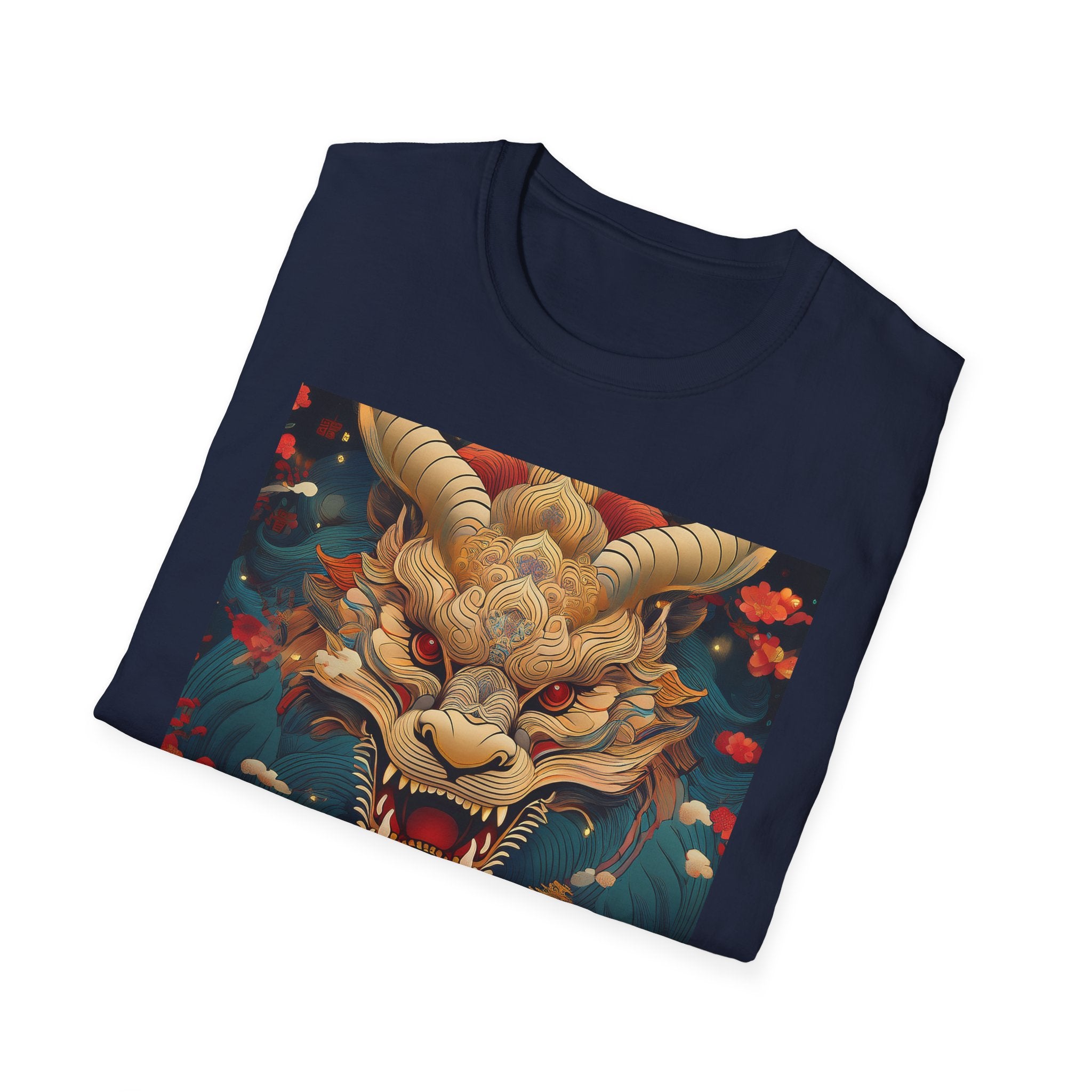 Dragon Mask T-Shirt — Asian Mythic Dragon Art Tee