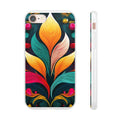 Floral Swirl Phone Case — Vibrant Boho Leaf Art Protective Cover