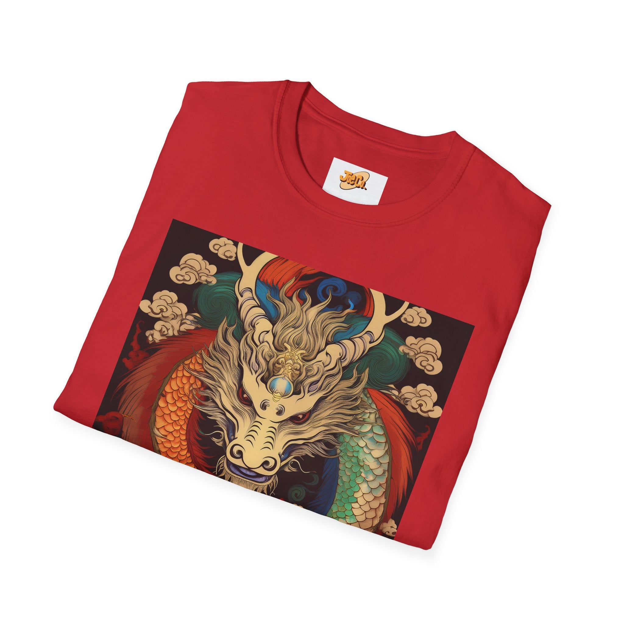 Dragon Koi Fusion T-Shirt — Vibrant Asian Mythical Dragon & Koi Art Tee
