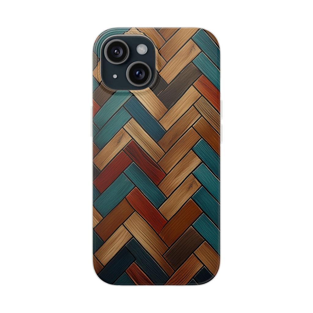 Herringbone Wood Pattern Flexi Phone Case