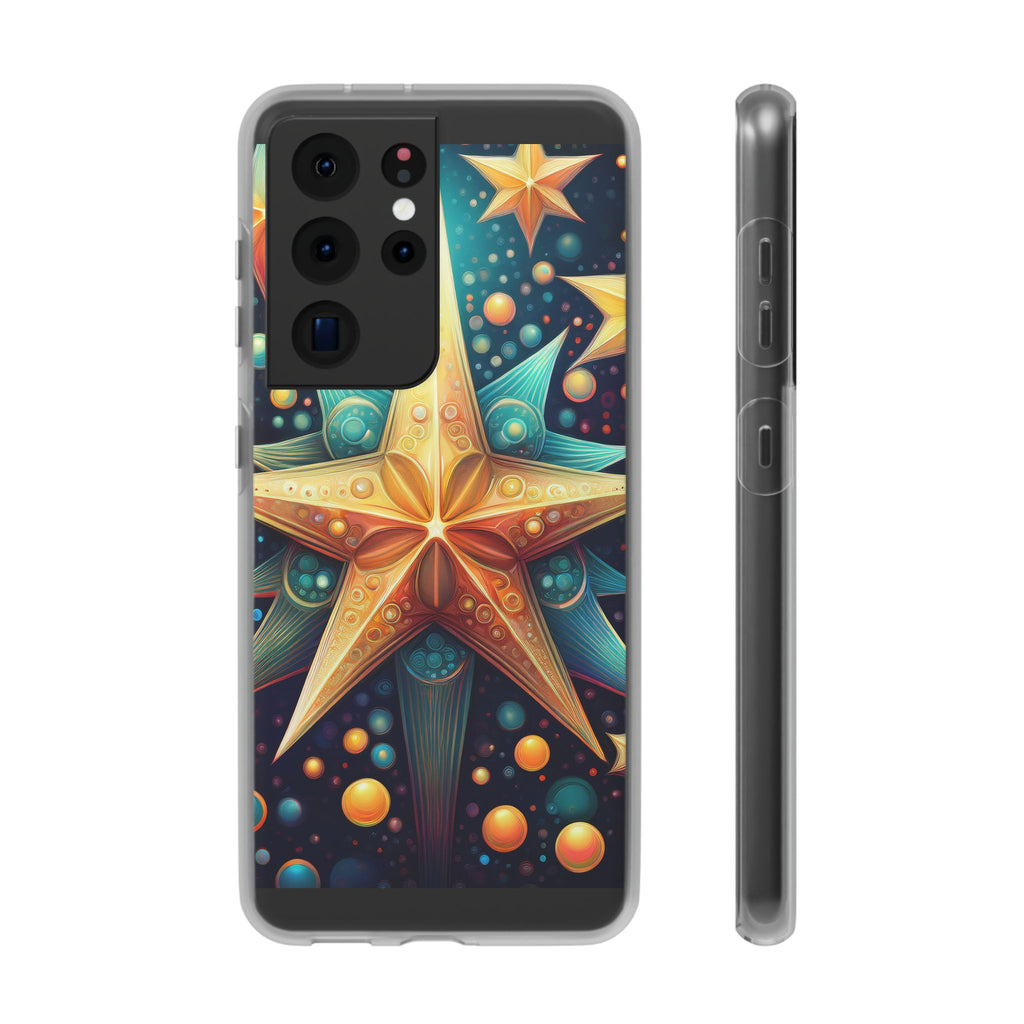 Starburst Galaxy Phone Case — Colorful Cosmic Star Design Flexible Case