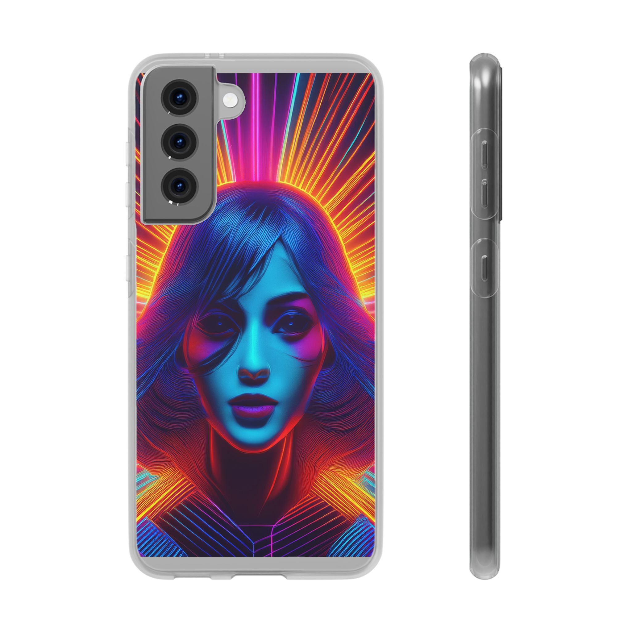 Phone Case — Neon Retro Portrait Mandala