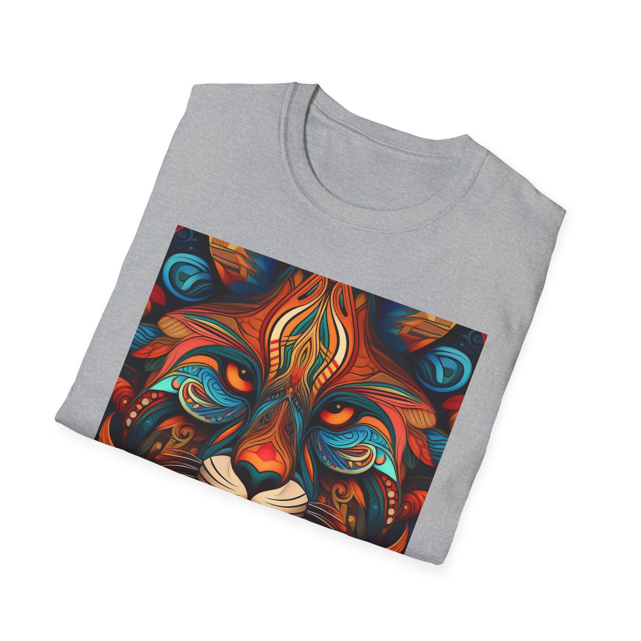 Lion Mandala T-Shirt — Colorful Psychedelic Lion Graphic Tee