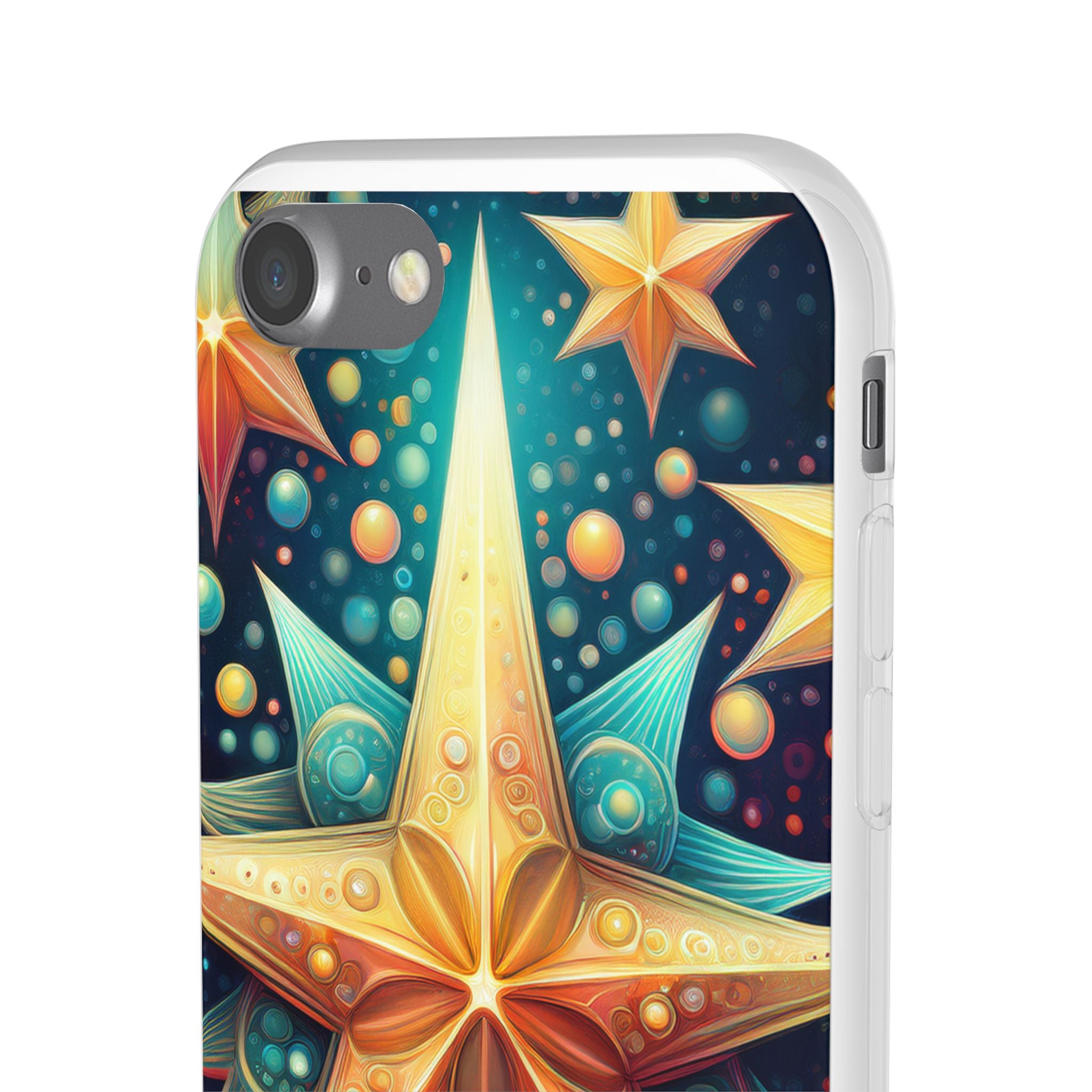 Starburst Galaxy Phone Case — Colorful Cosmic Star Design Flexible Case