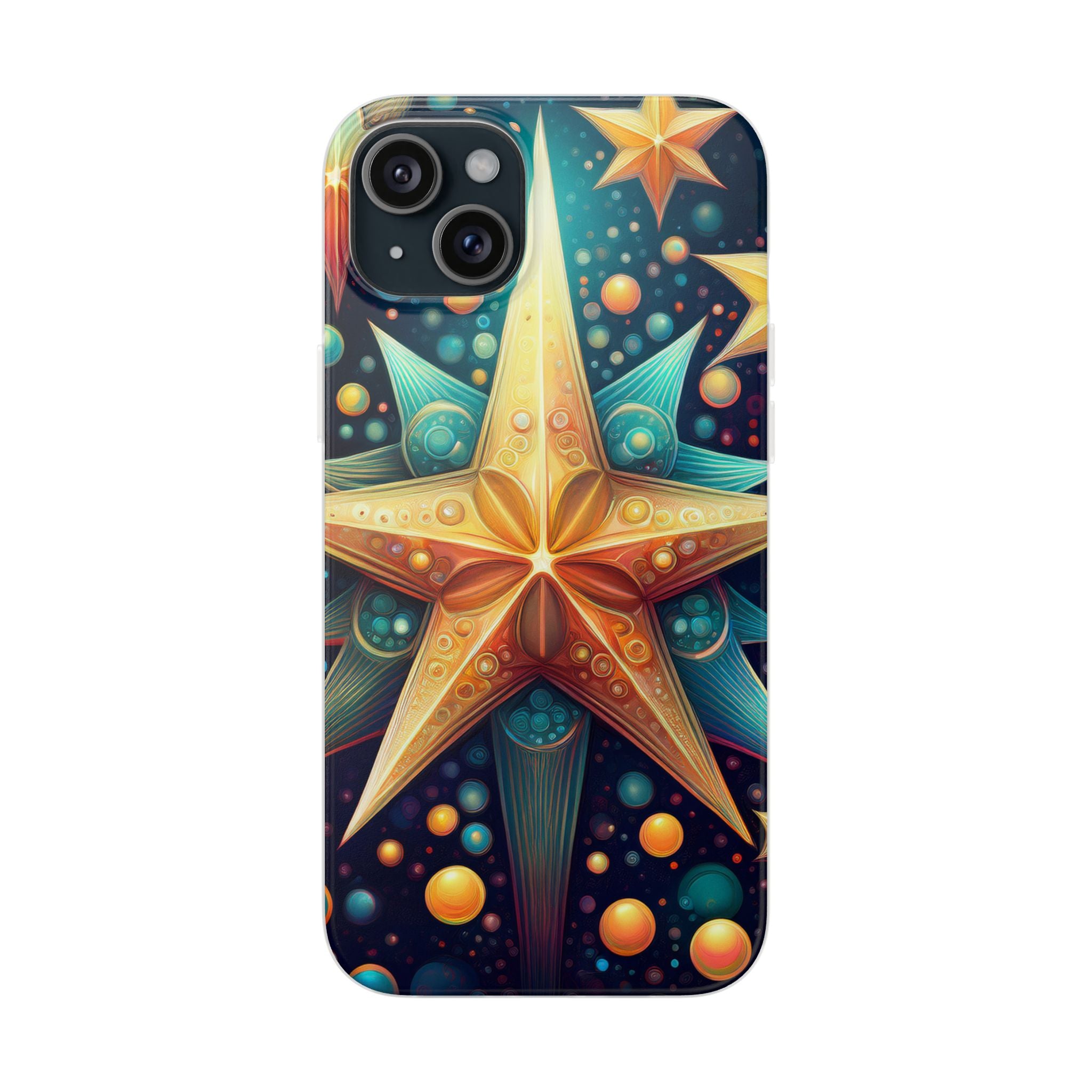 Starburst Galaxy Phone Case — Colorful Cosmic Star Design Flexible Case