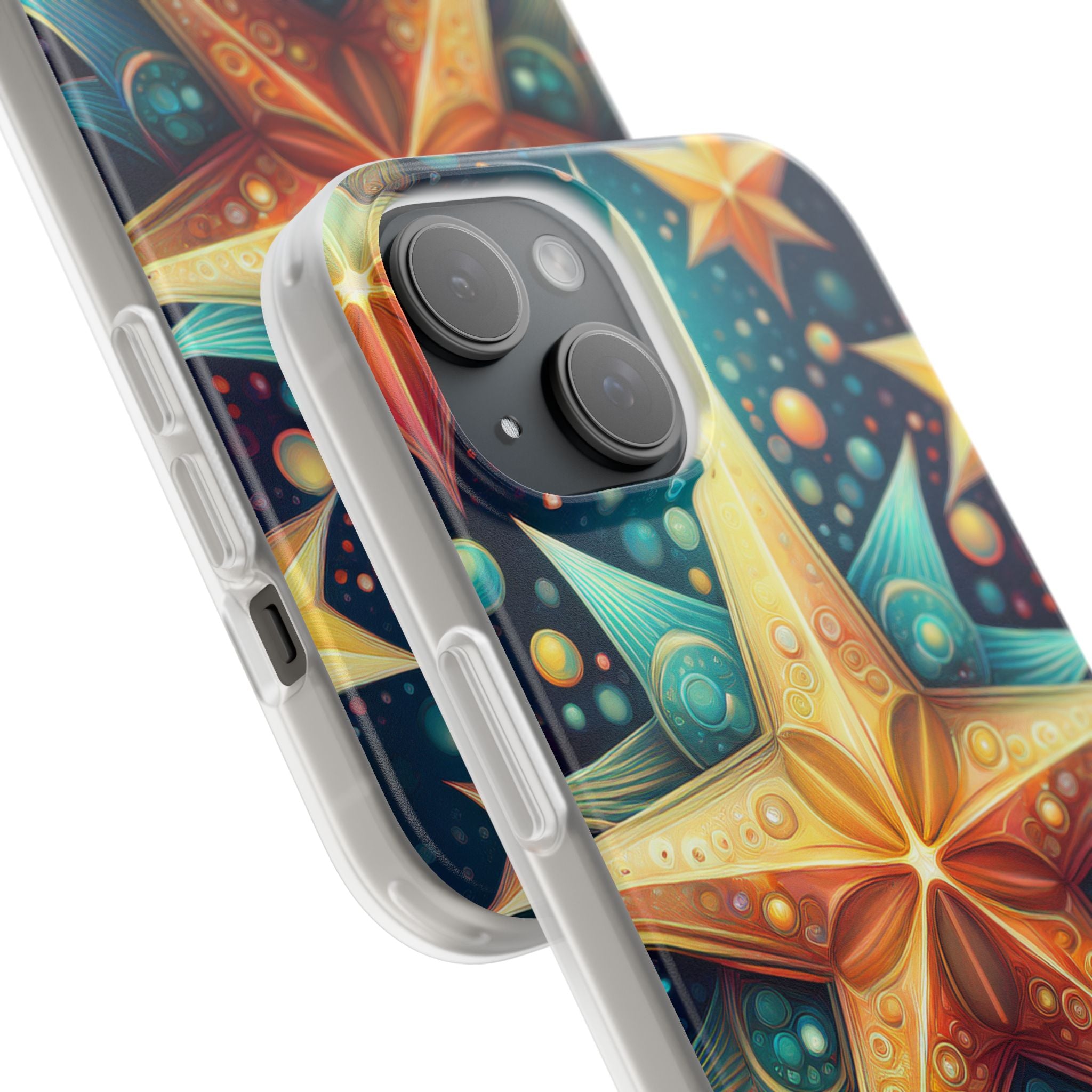 Starburst Galaxy Phone Case — Colorful Cosmic Star Design Flexible Case