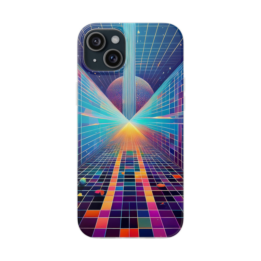 Retro Wave Phone Case — Neon Grid Sci‑Fi iPhone Cover