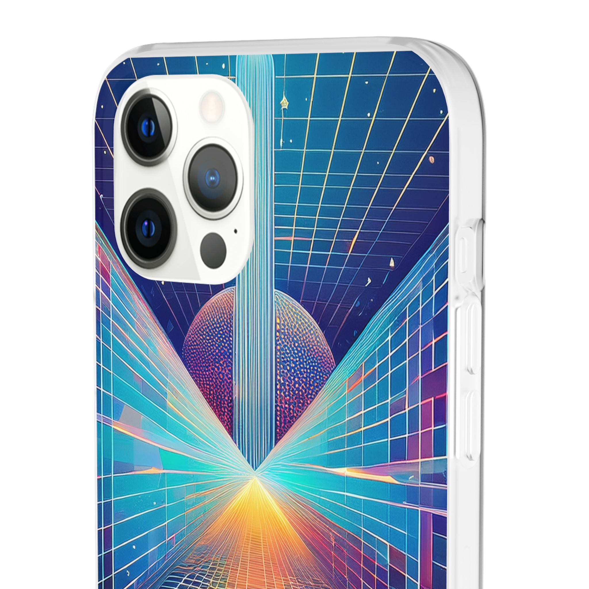 Retro Wave Phone Case — Neon Grid Sci‑Fi iPhone Cover