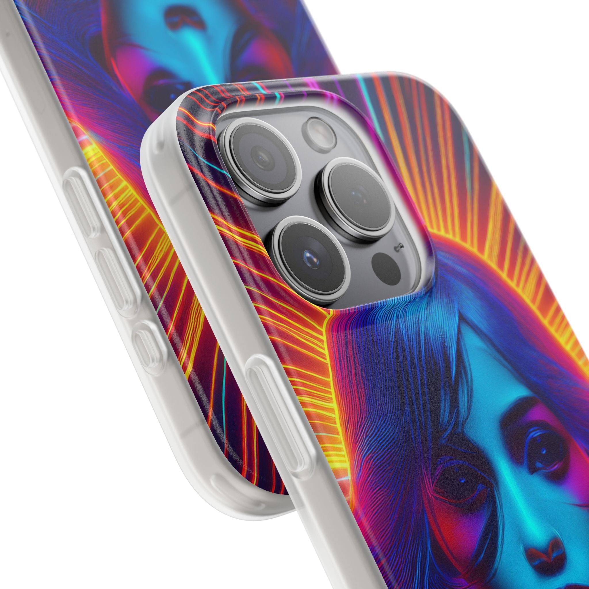 Phone Case — Neon Retro Portrait Mandala