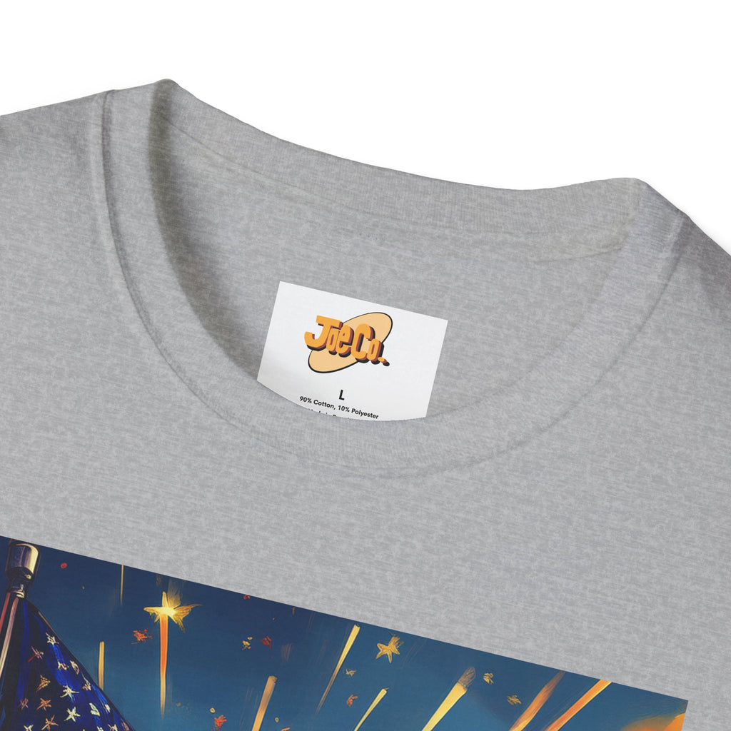 American Flag Sunrise T-Shirt — Patriotic USA Sunset Graphic Tee