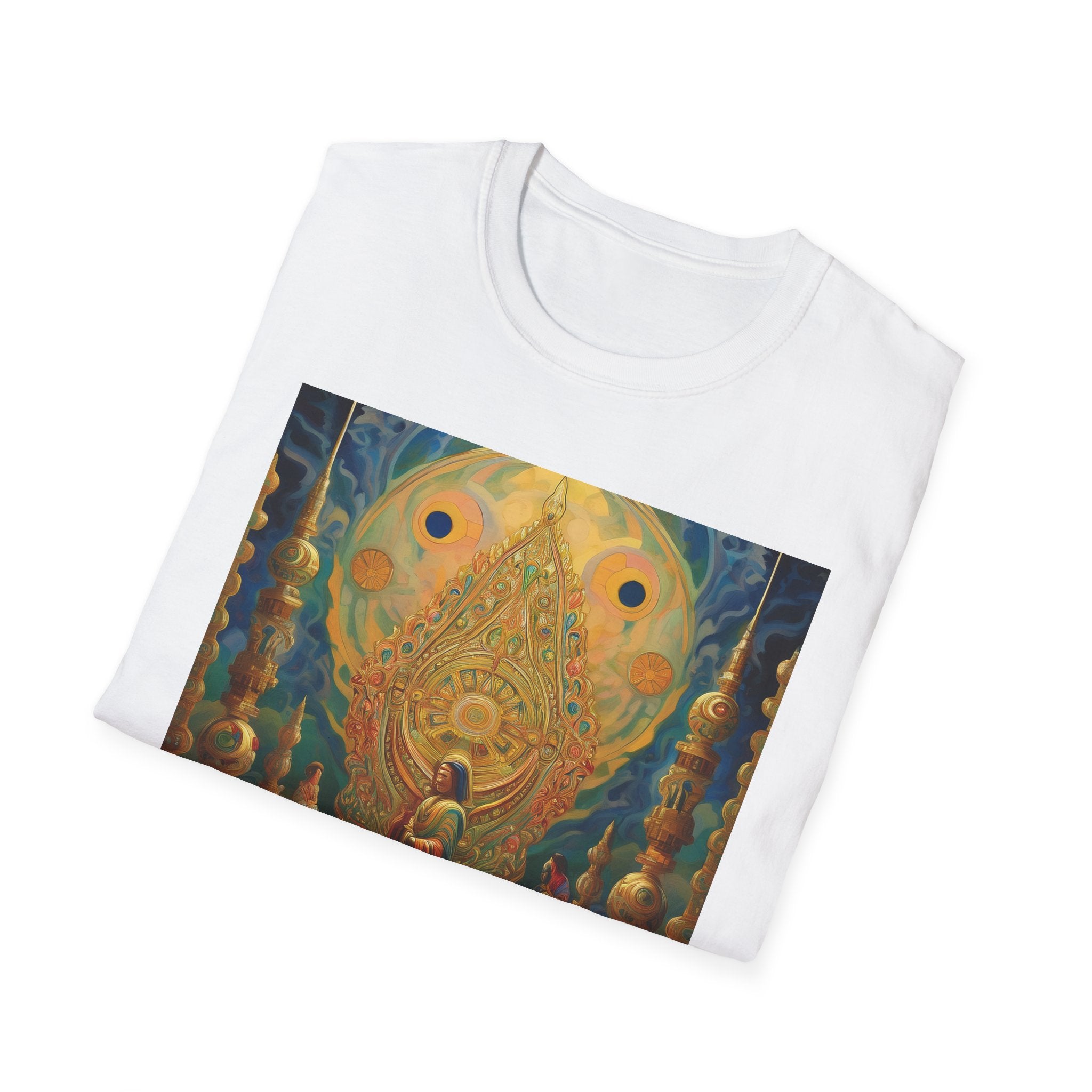 Buddha Sanctuary Art T-Shirt — Meditative Temple Graphic Tee