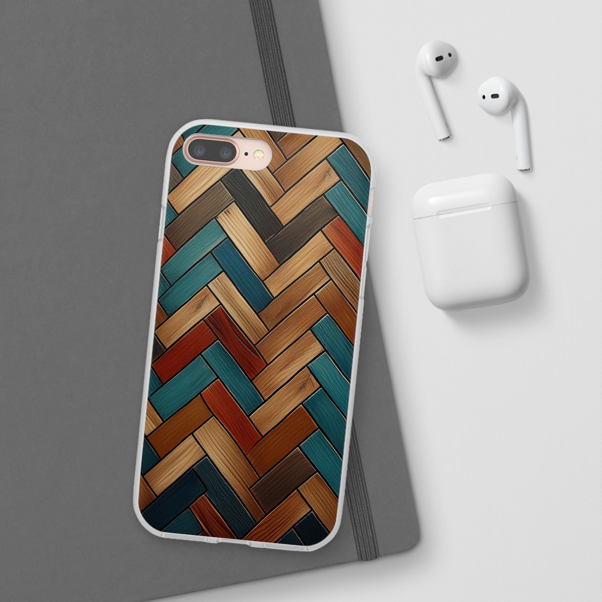 Herringbone Wood Pattern Flexi Phone Case