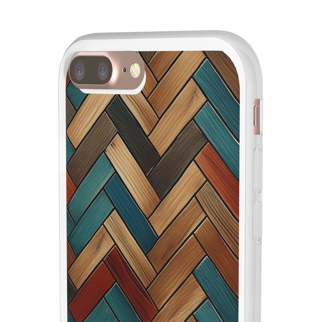 Herringbone Wood Pattern Flexi Phone Case