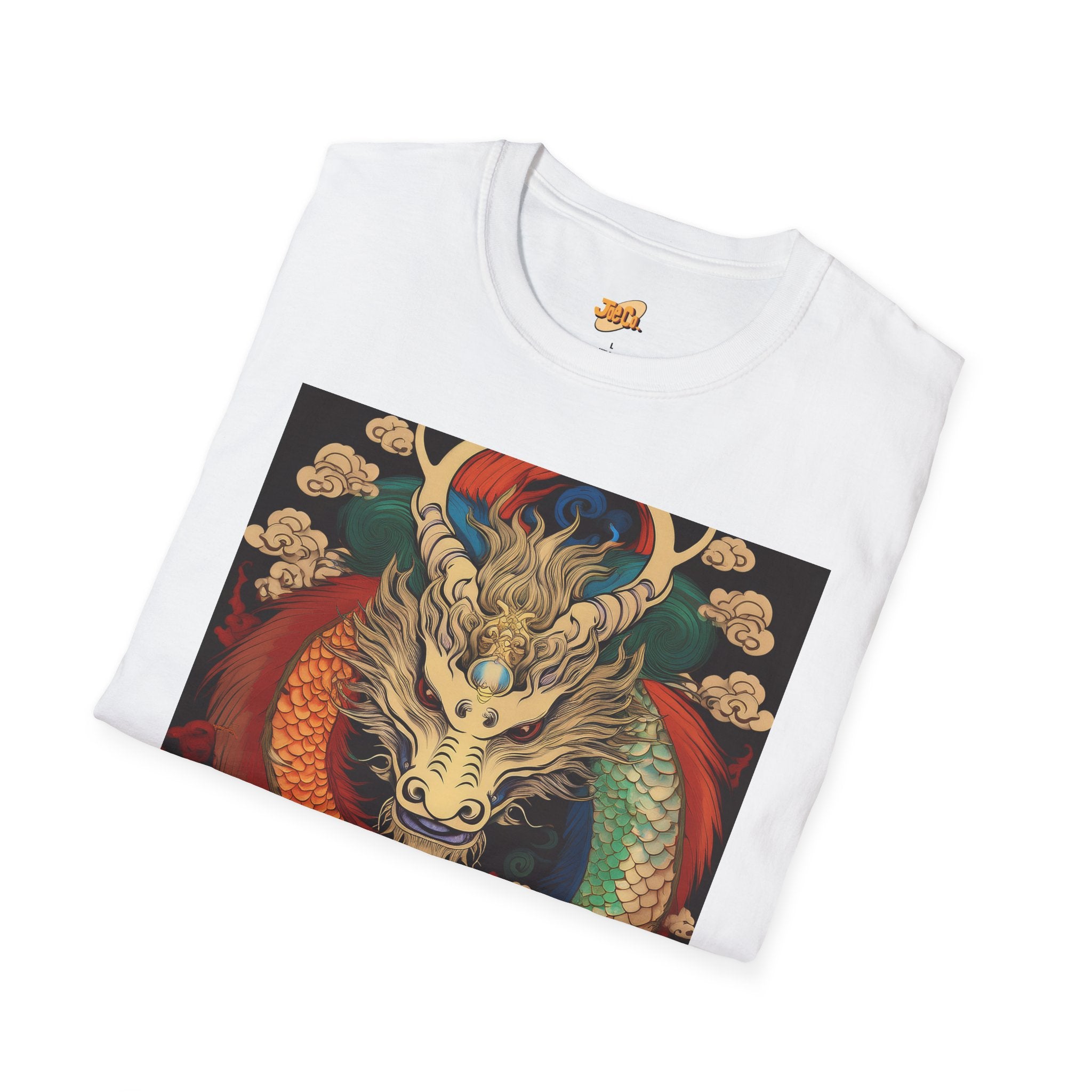 Dragon Koi Fusion T-Shirt — Vibrant Asian Mythical Dragon & Koi Art Tee