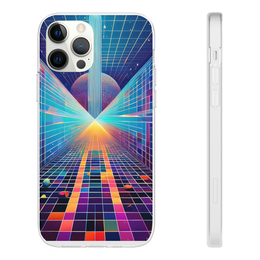 Retro Wave Phone Case — Neon Grid Sci‑Fi iPhone Cover
