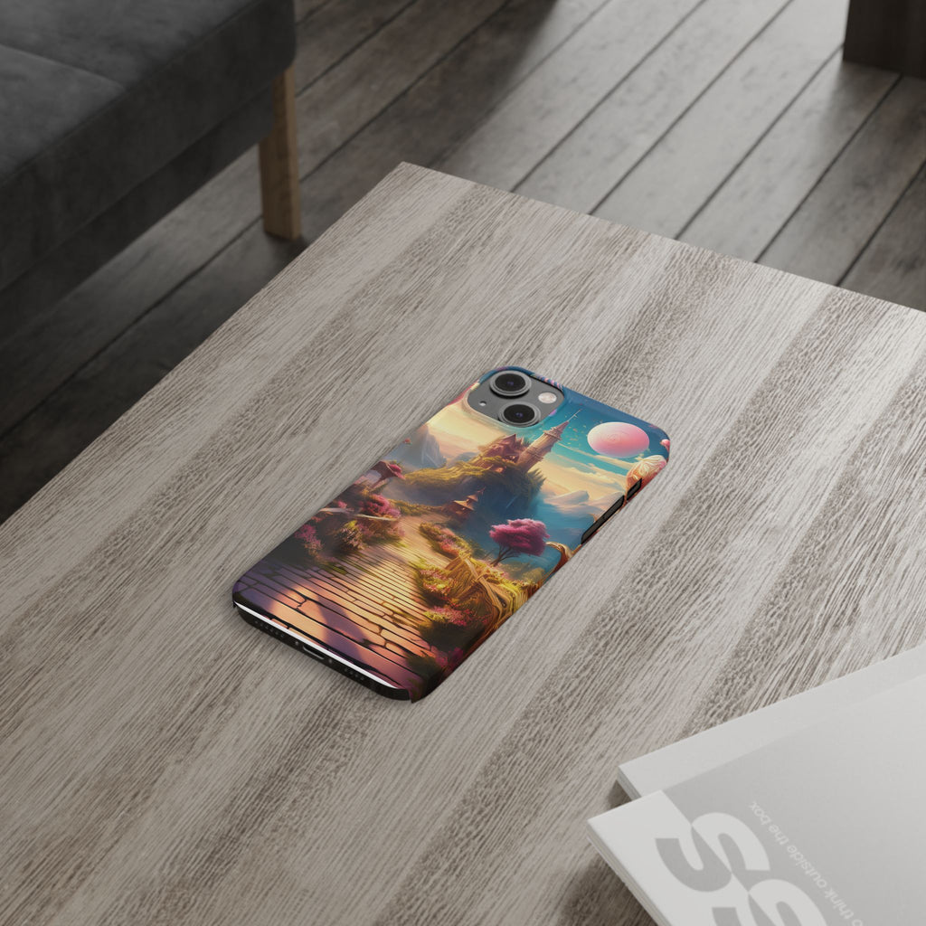 Slim Phone Case — Fantasy Castle Path Scenic iPhone Case