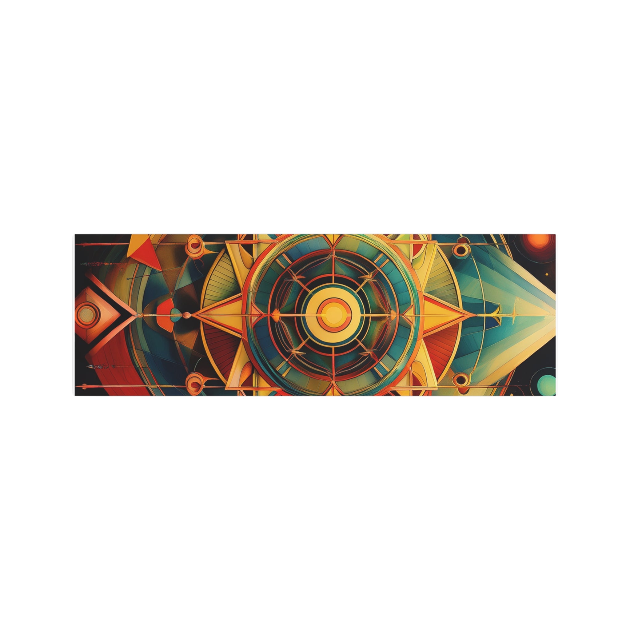 Geometric Compass Metal Art Sign — Abstract Nautical Wall Decor