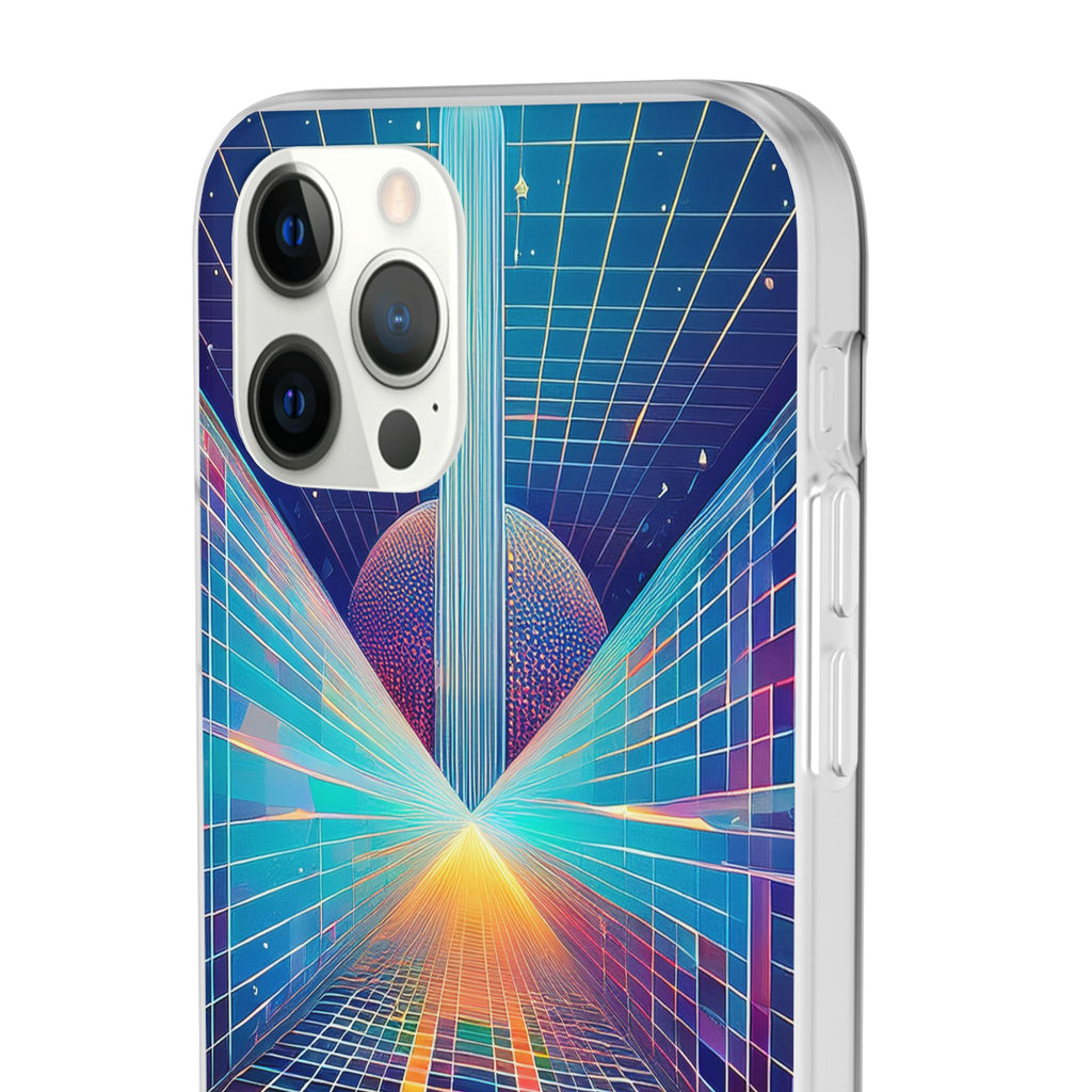 Retro Wave Phone Case — Neon Grid Sci‑Fi iPhone Cover