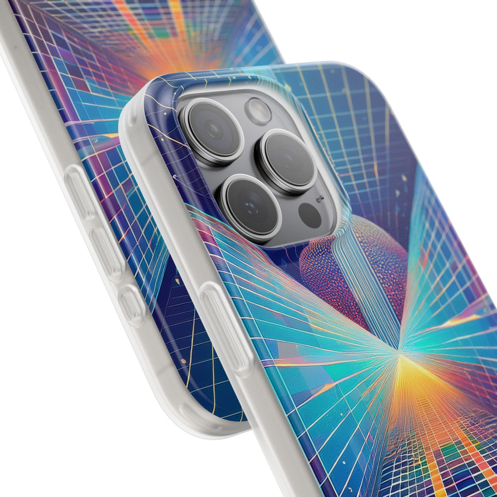 Retro Wave Phone Case — Neon Grid Sci‑Fi iPhone Cover