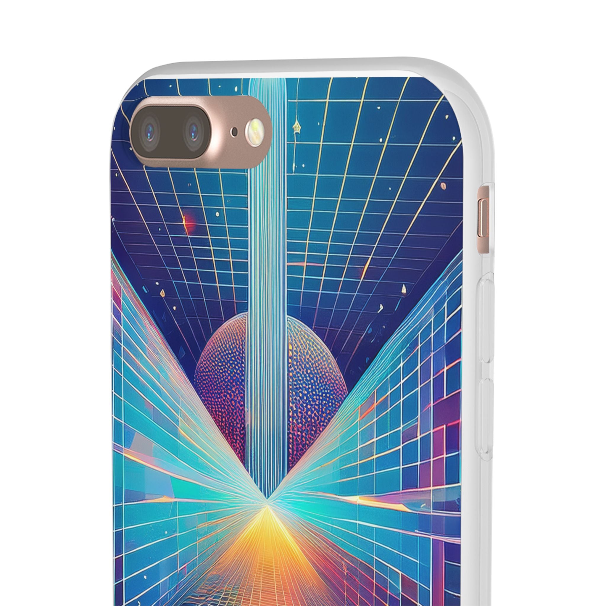 Retro Wave Phone Case — Neon Grid Sci‑Fi iPhone Cover