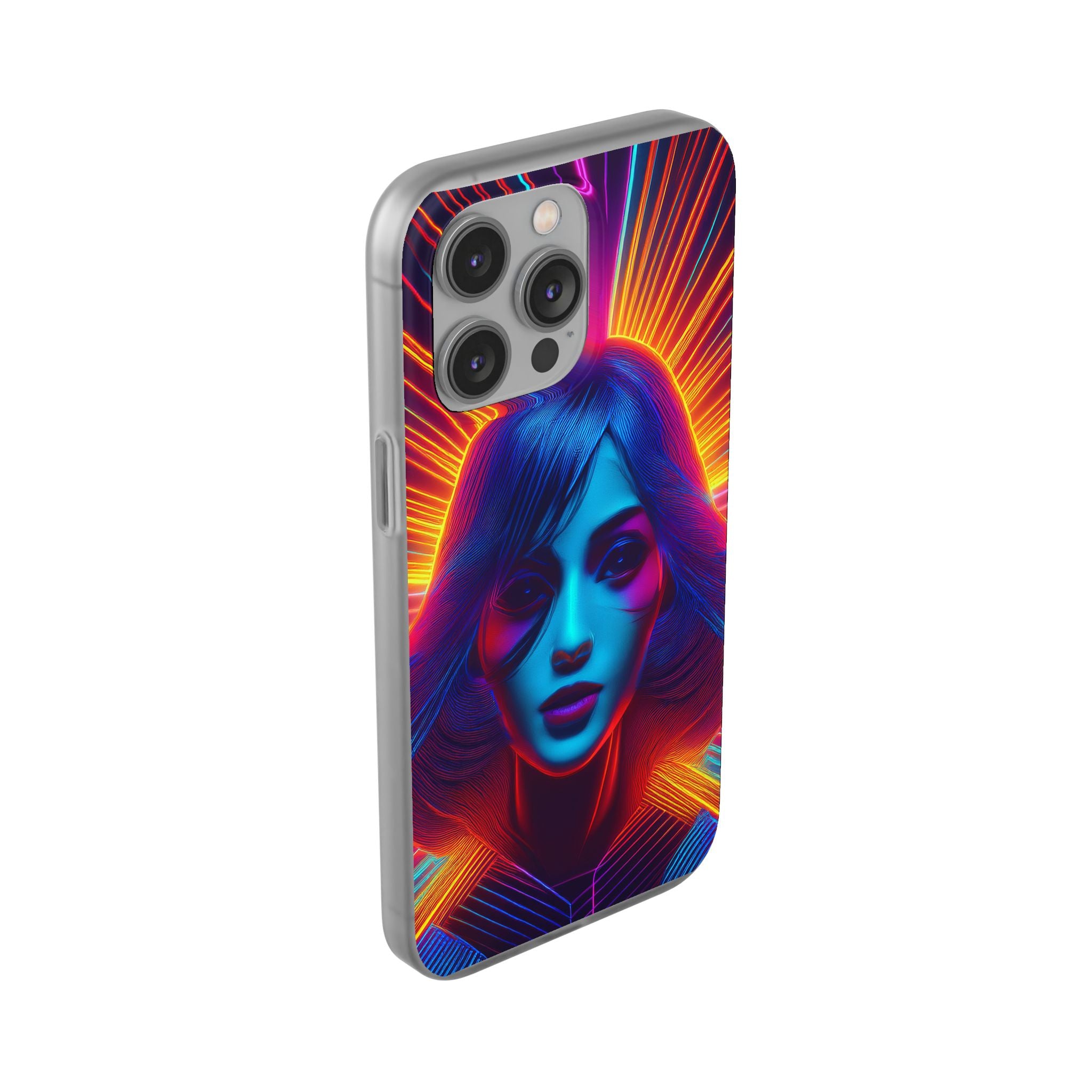 Phone Case — Neon Retro Portrait Mandala