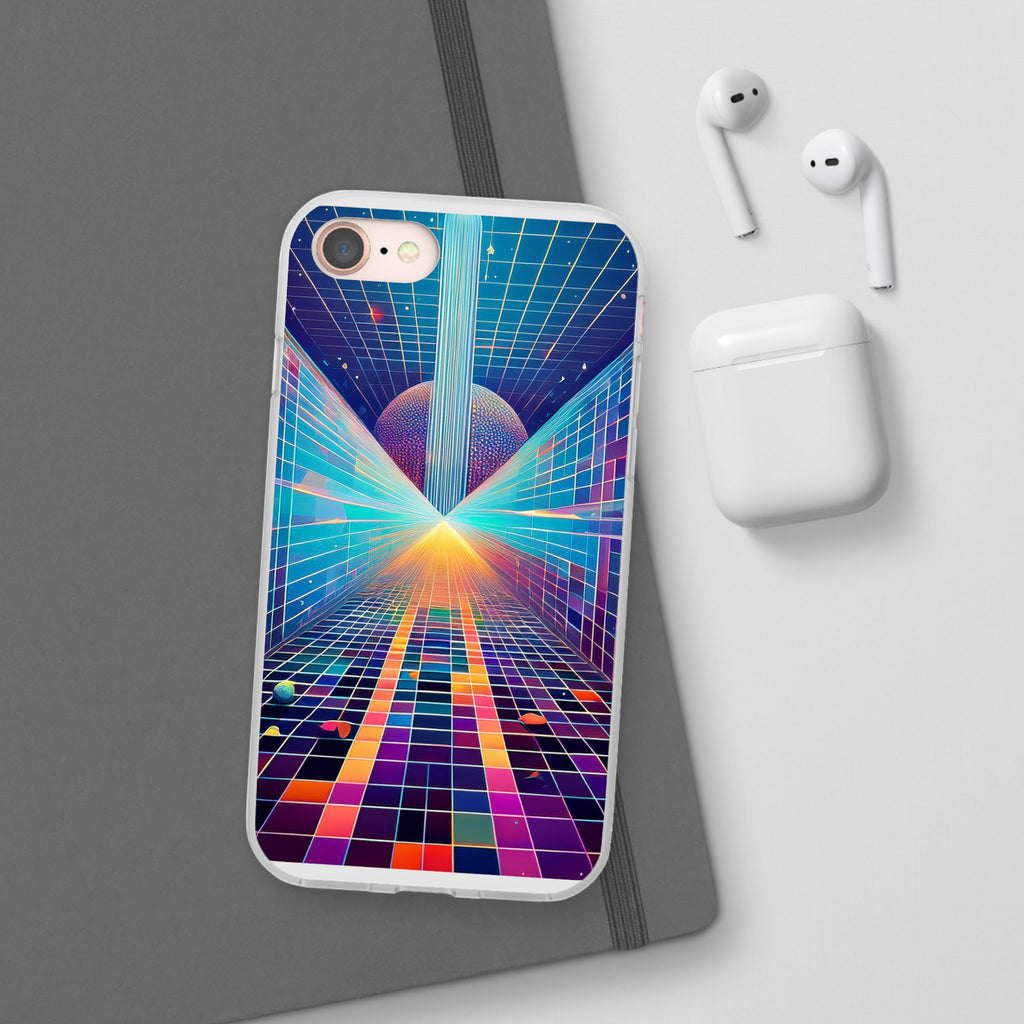Retro Wave Phone Case — Neon Grid Sci‑Fi iPhone Cover