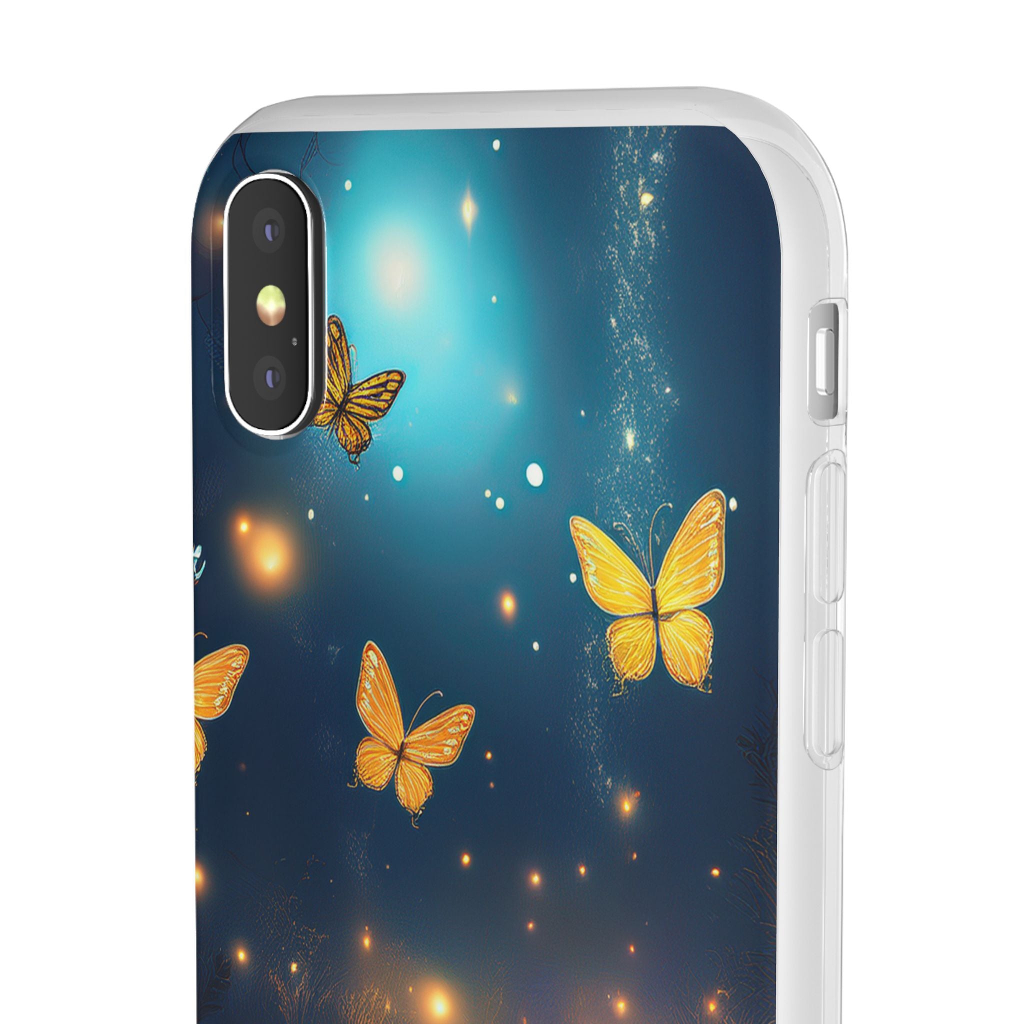 Butterfly Night Sky Phone Case – Glowing Firefly Fantasy for iPhone