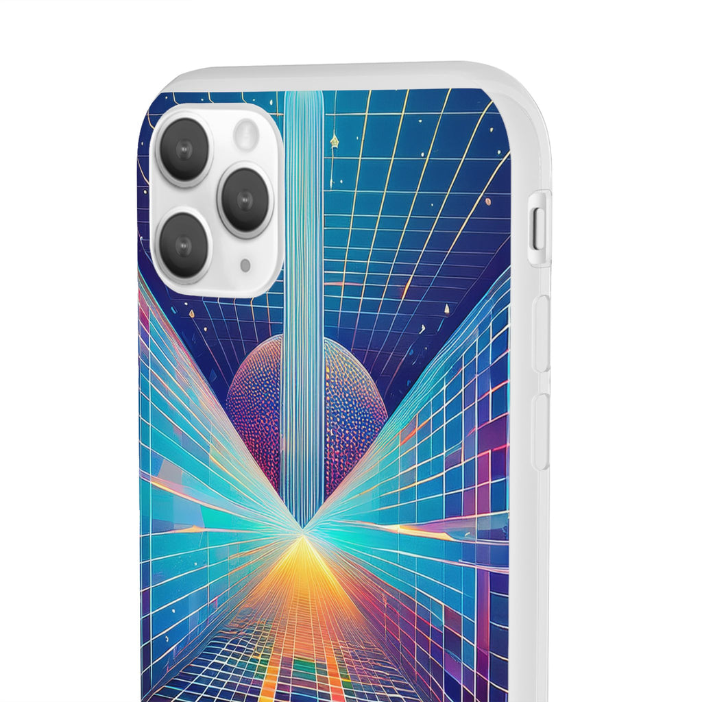 Retro Wave Phone Case — Neon Grid Sci‑Fi iPhone Cover