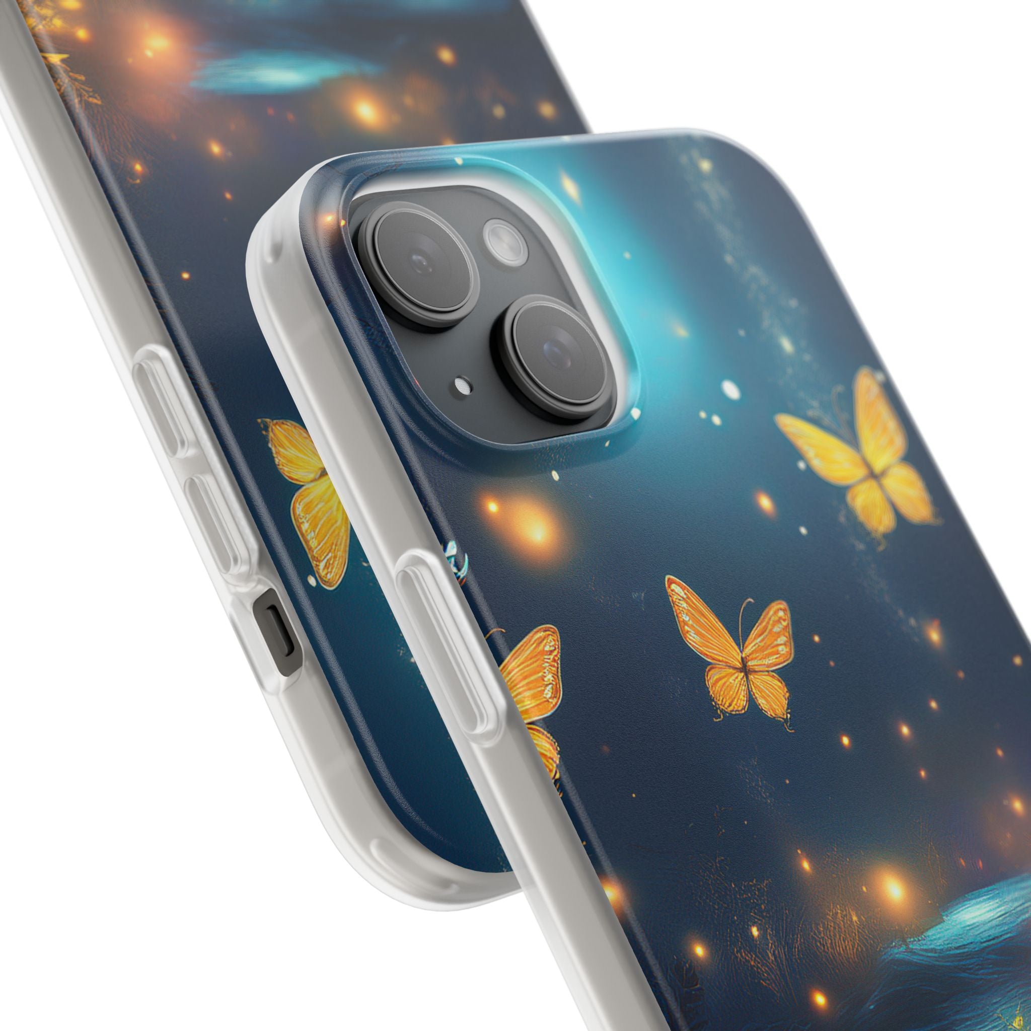 Butterfly Night Sky Phone Case – Glowing Firefly Fantasy for iPhone