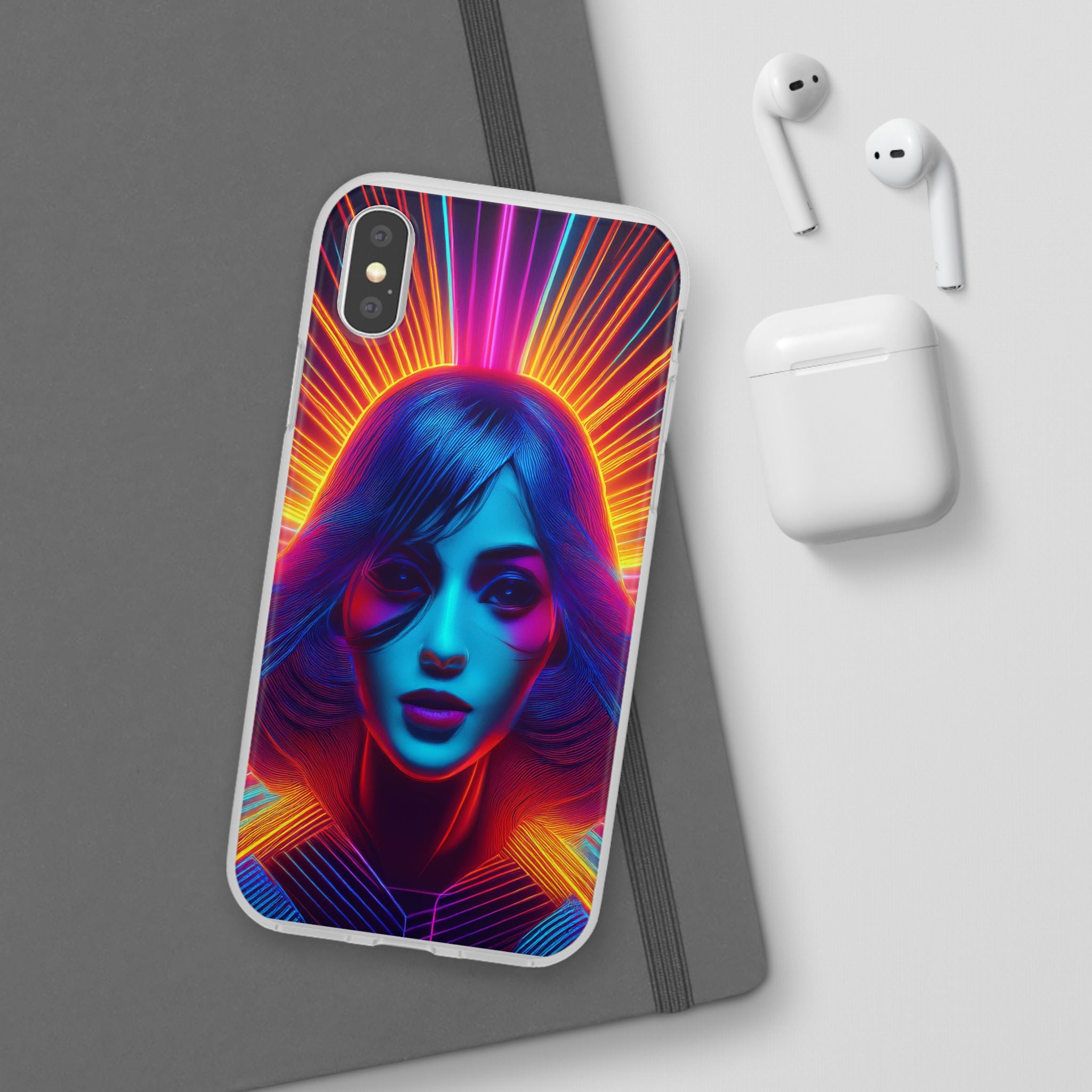 Phone Case — Neon Retro Portrait Mandala