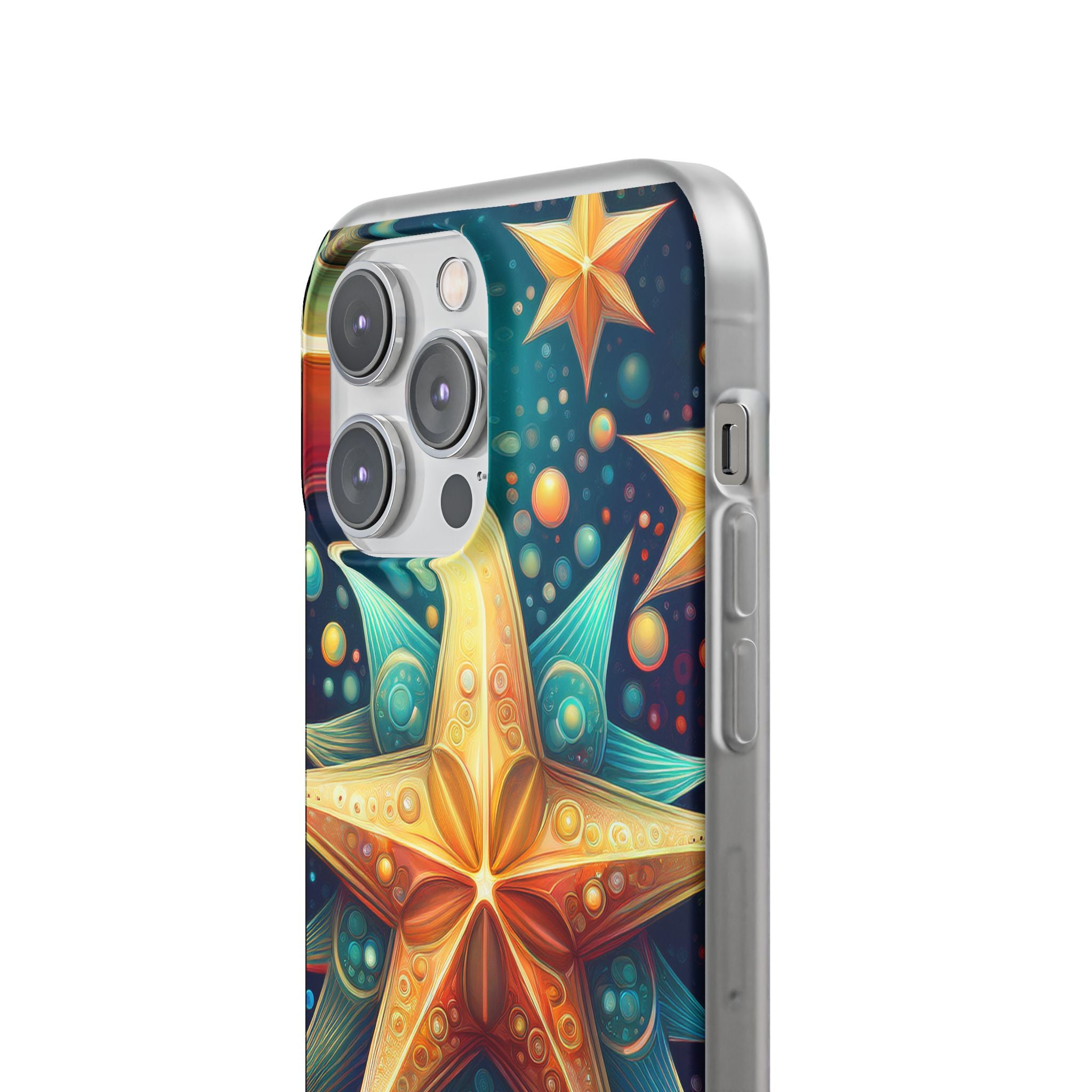 Starburst Galaxy Phone Case — Colorful Cosmic Star Design Flexible Case