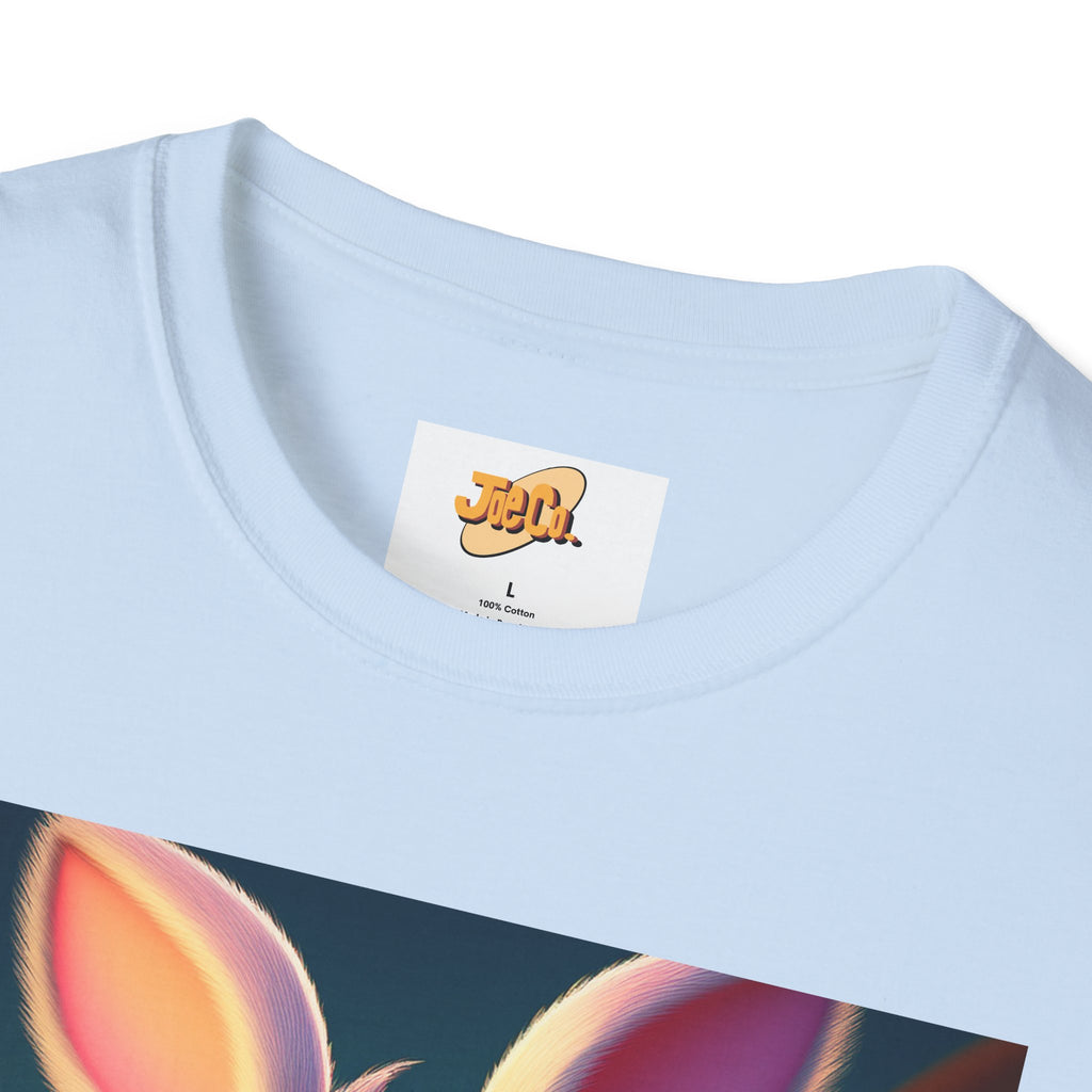 Easter Bunny Kids T-Shirt — Cute Cartoon Rabbit with Colorful Eggs