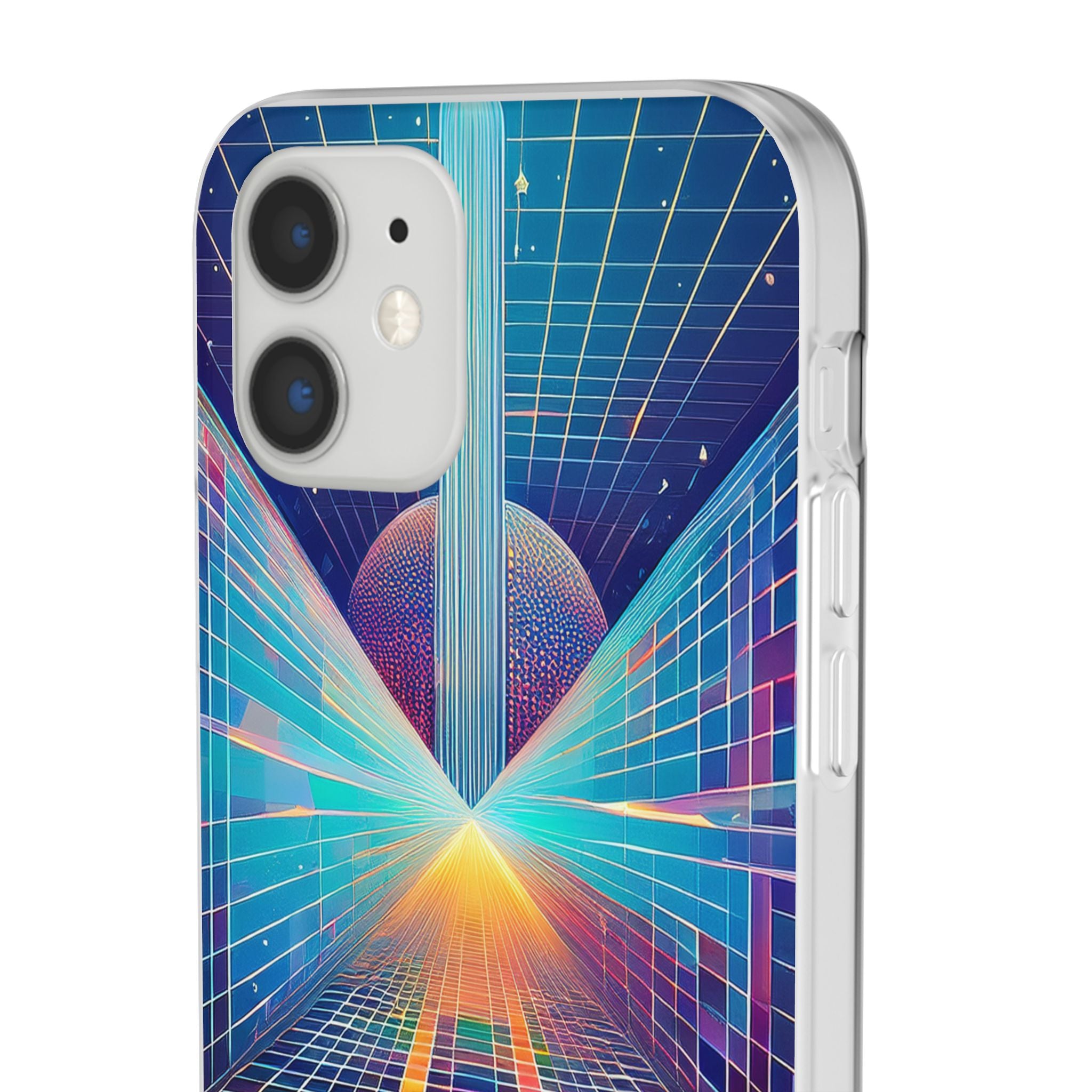 Retro Wave Phone Case — Neon Grid Sci‑Fi iPhone Cover