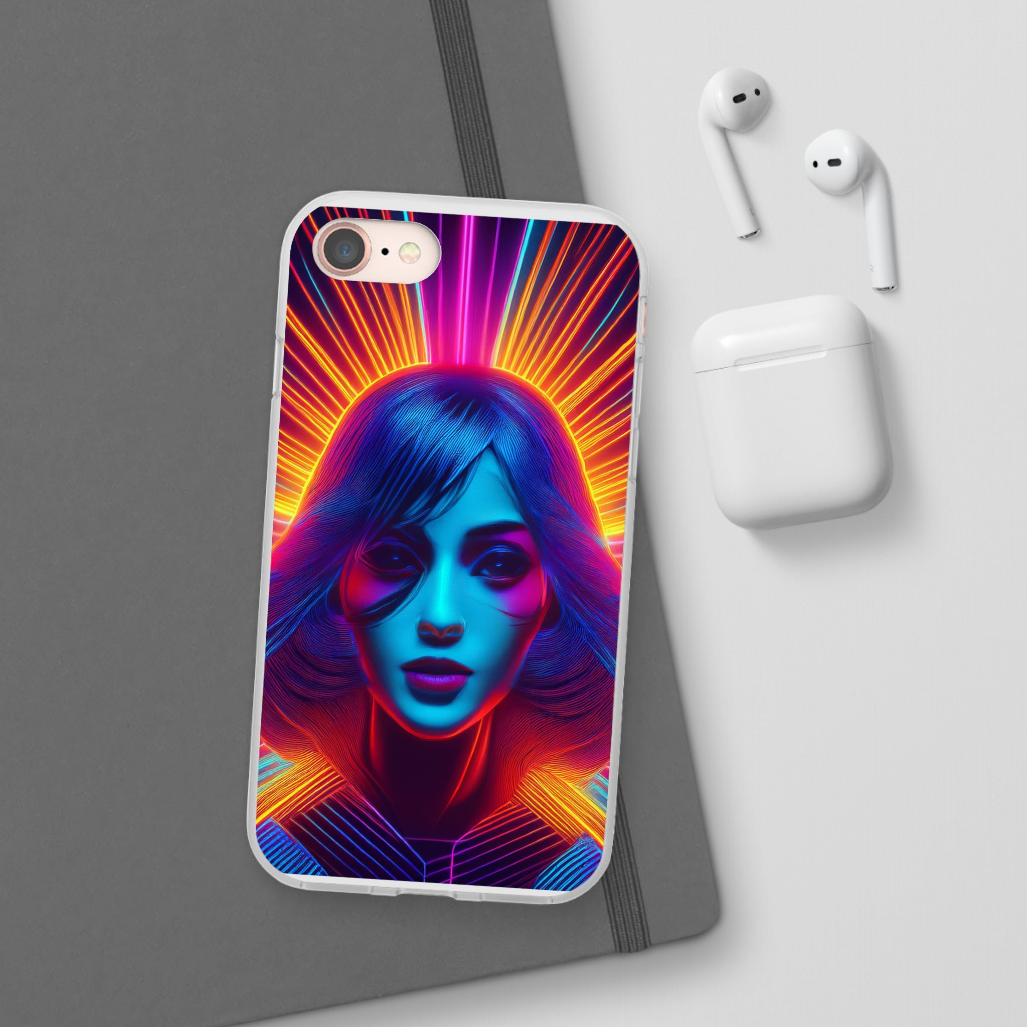 Phone Case — Neon Retro Portrait Mandala