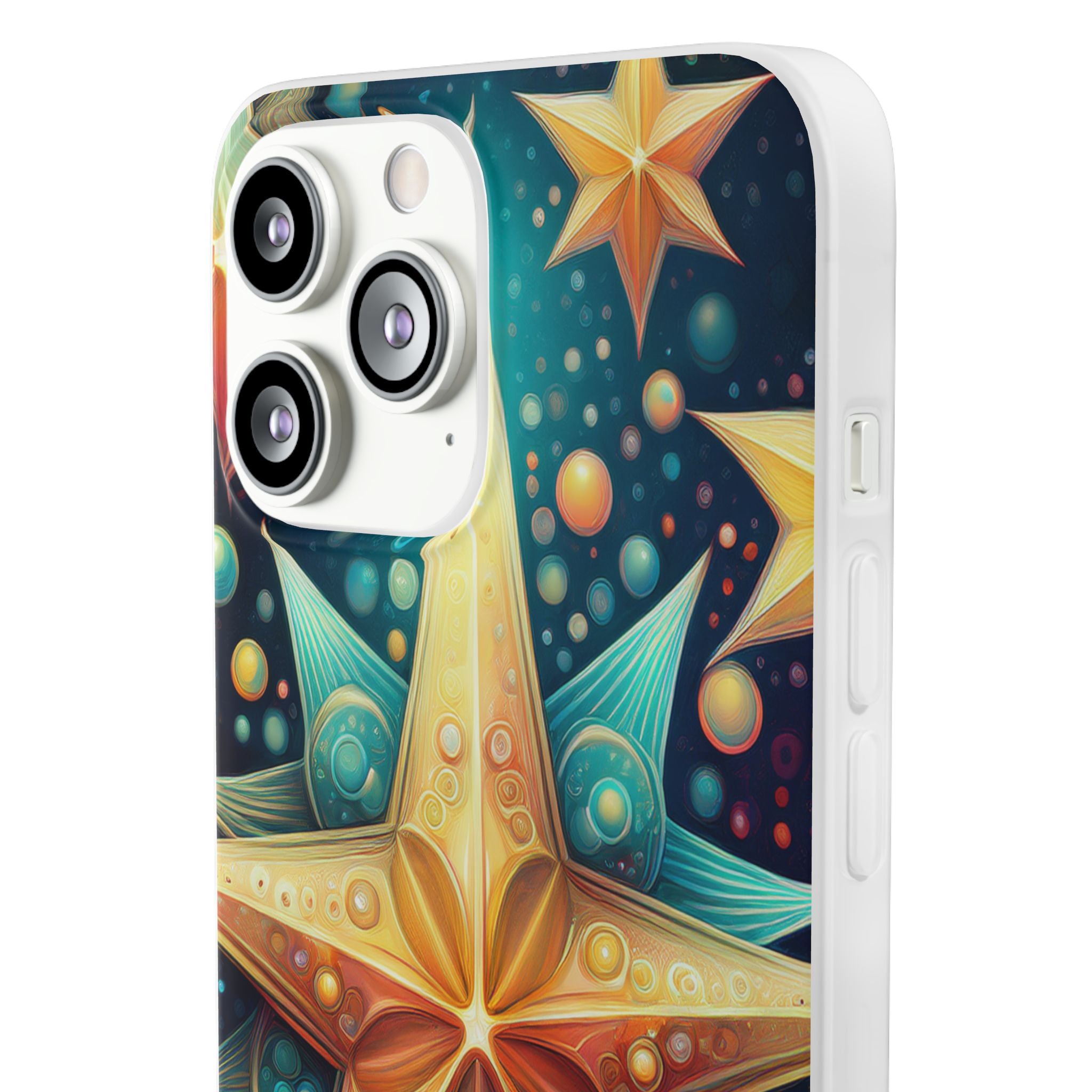 Starburst Galaxy Phone Case — Colorful Cosmic Star Design Flexible Case