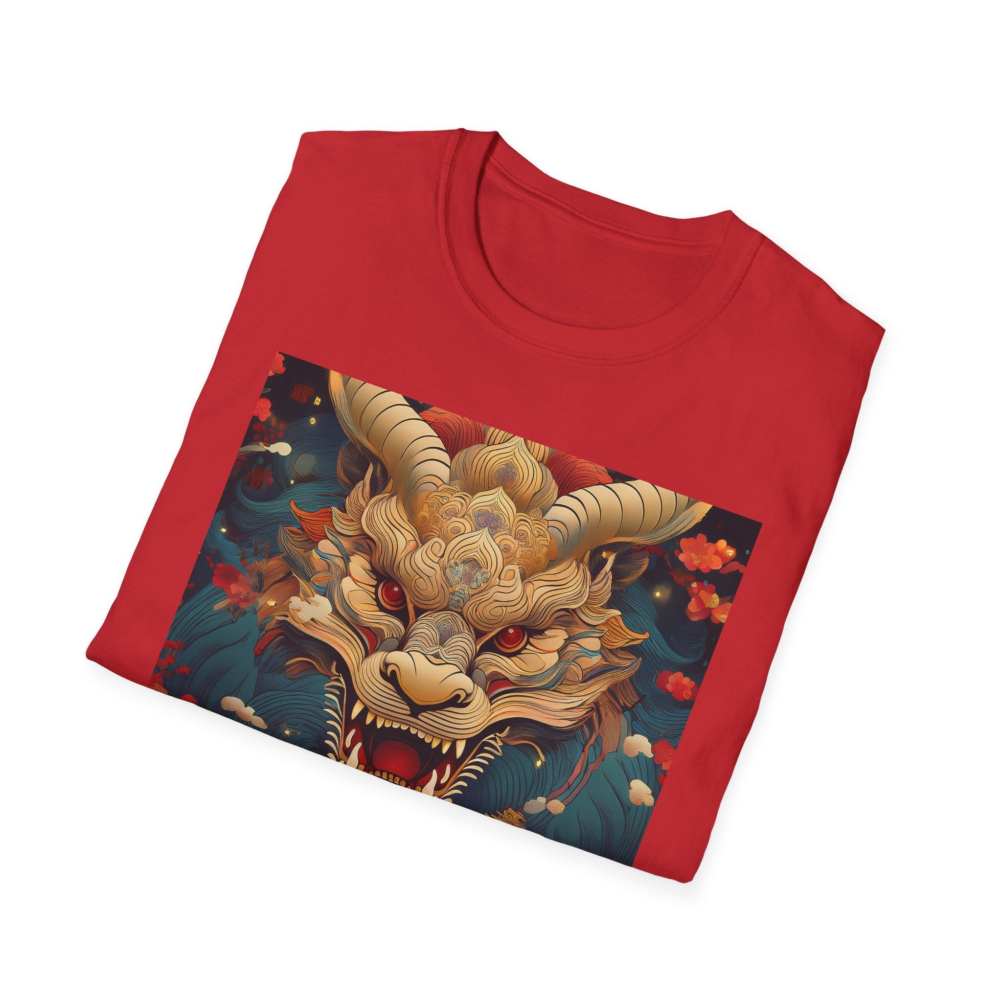 Dragon Mask T-Shirt — Asian Mythic Dragon Art Tee