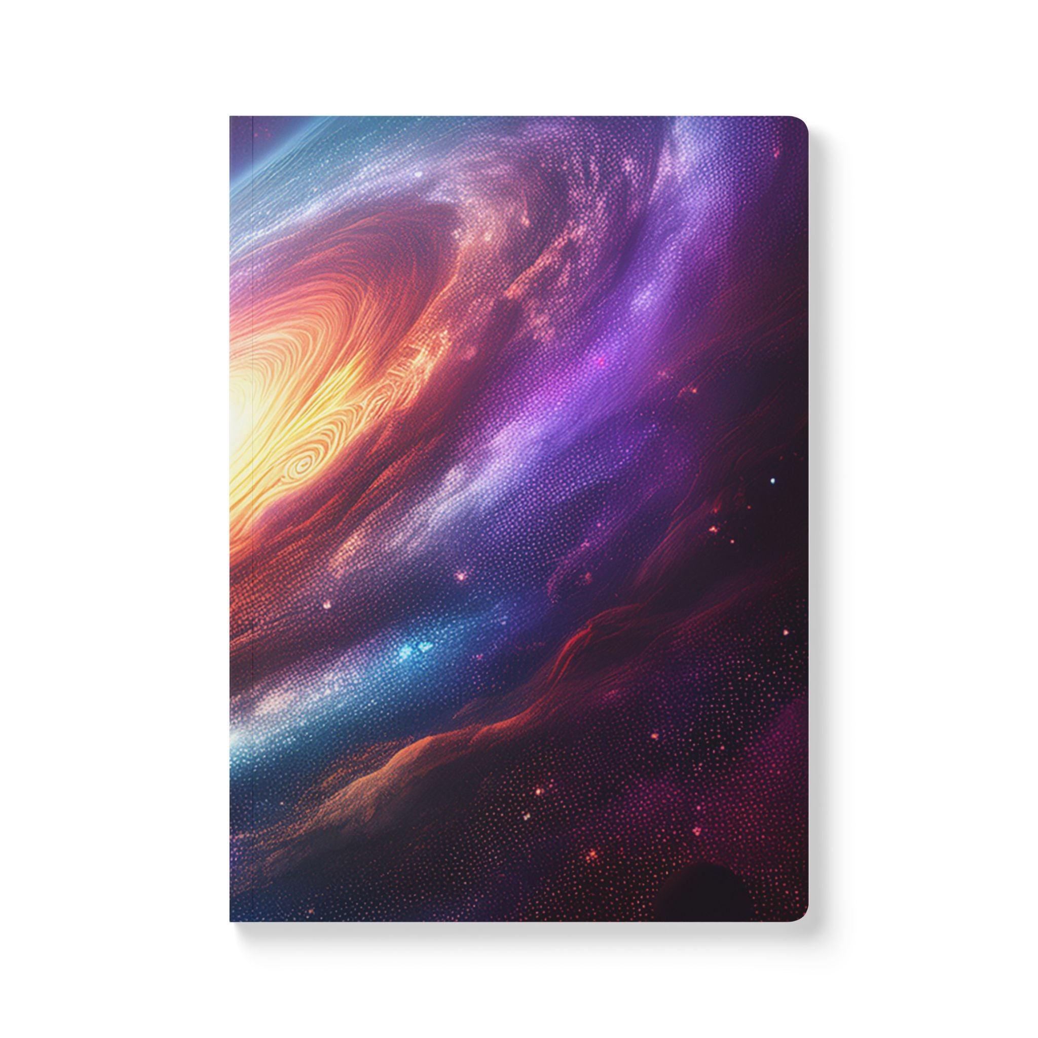 Galaxy Swirl Softcover Journal — Cosmic Space Notebook with Printed Interior